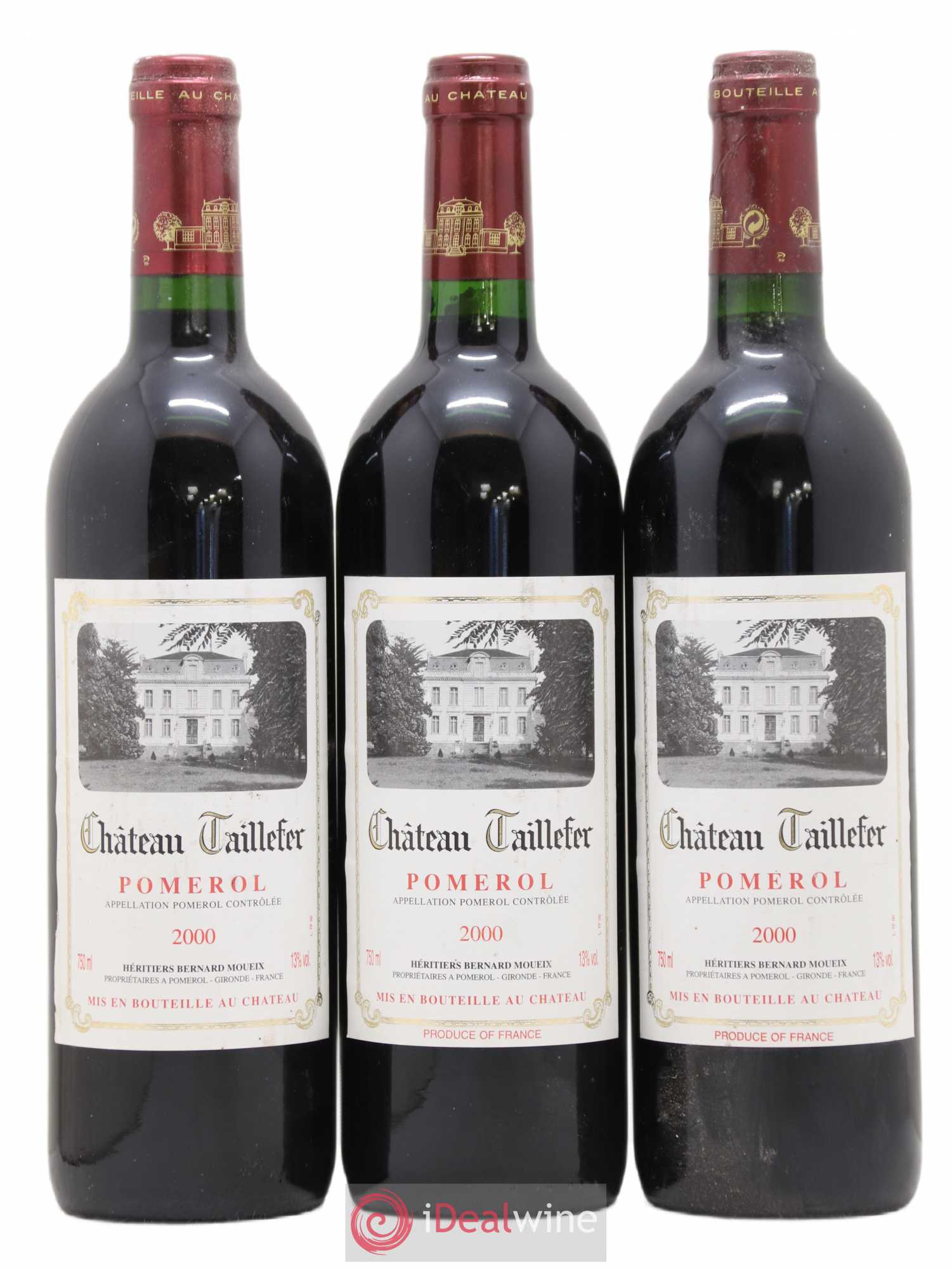 Château Taillefer 2000 - Lot de 3 bouteilles - 0