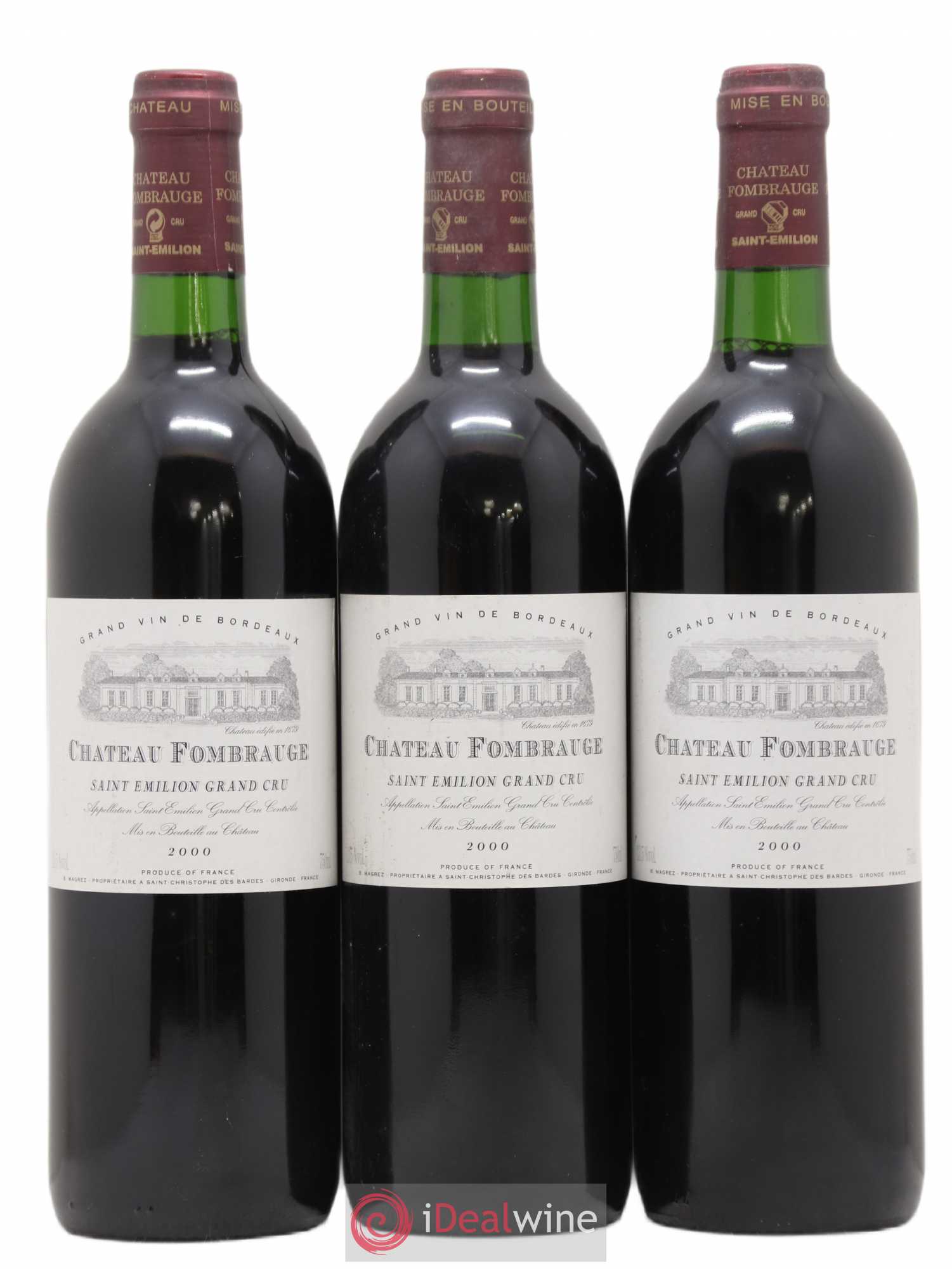 Château Fombrauge Grand Cru Classé 2000 - Lot de 6 bouteilles - 1
