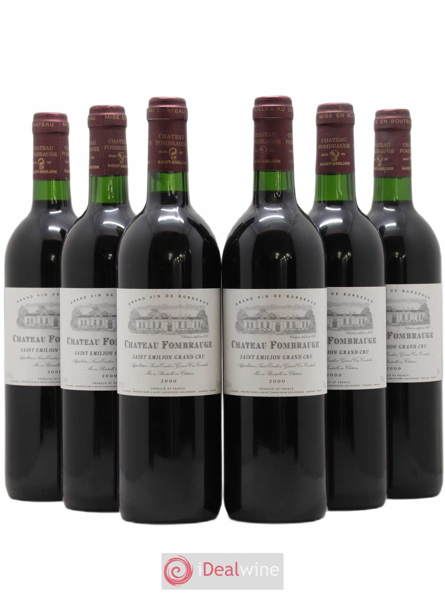 Château Fombrauge Grand Cru Classé 2000 - Lot de 6 bouteilles - 0