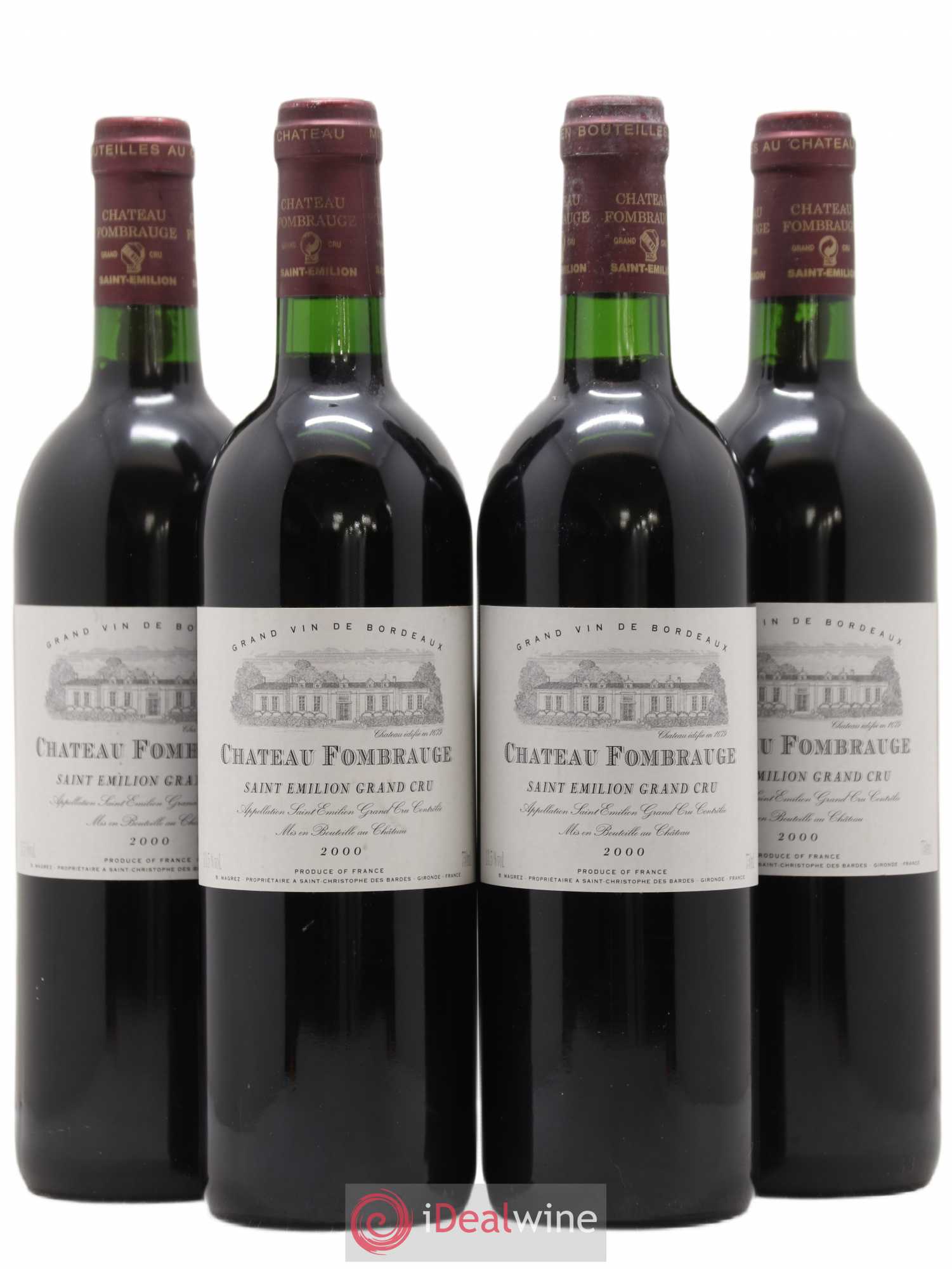 Château Fombrauge Grand Cru Classé 2000 - Lot de 4 bouteilles - 0