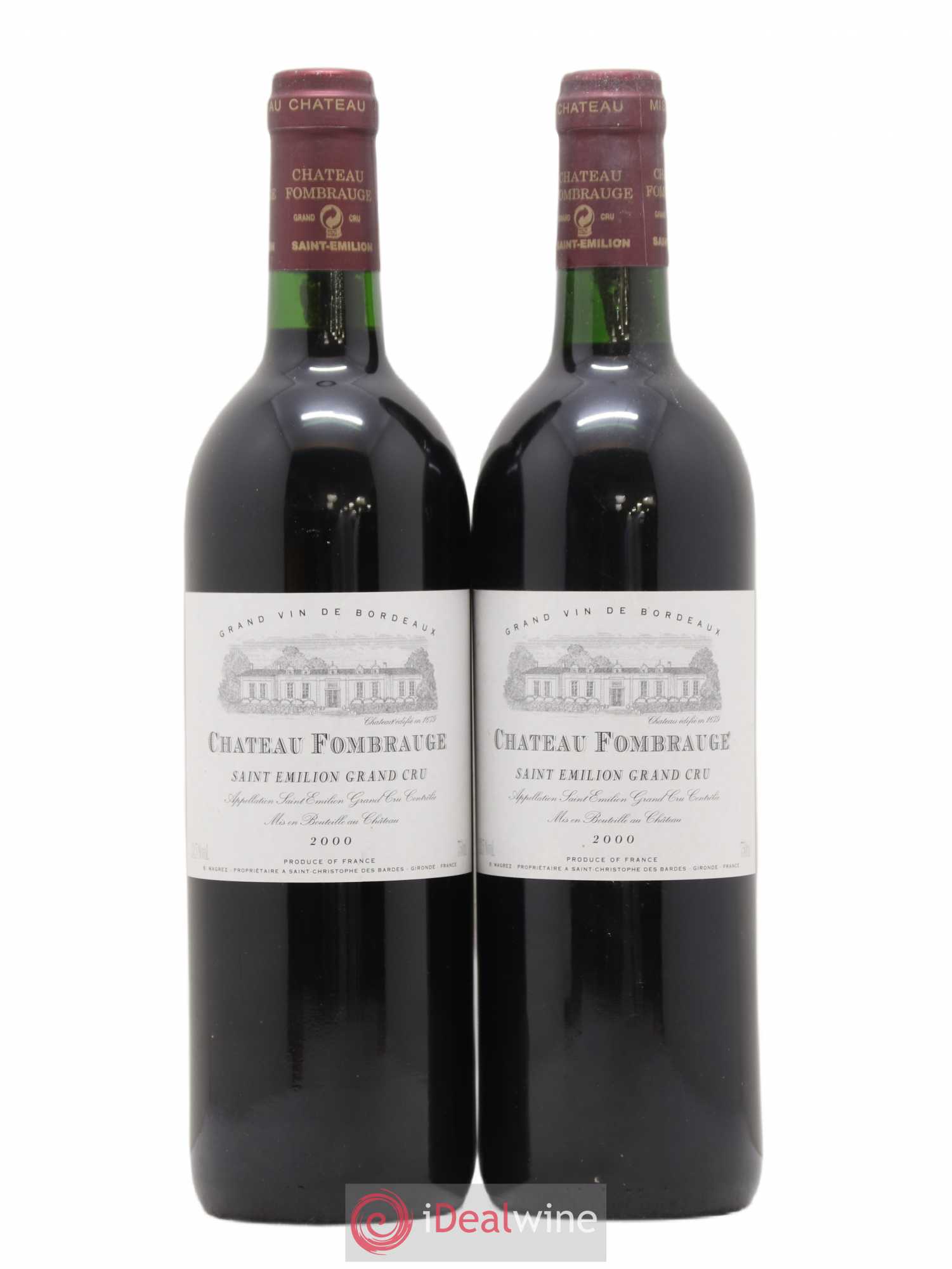 Château Fombrauge Grand Cru Classé 2000 - Lot de 2 bouteilles - 0