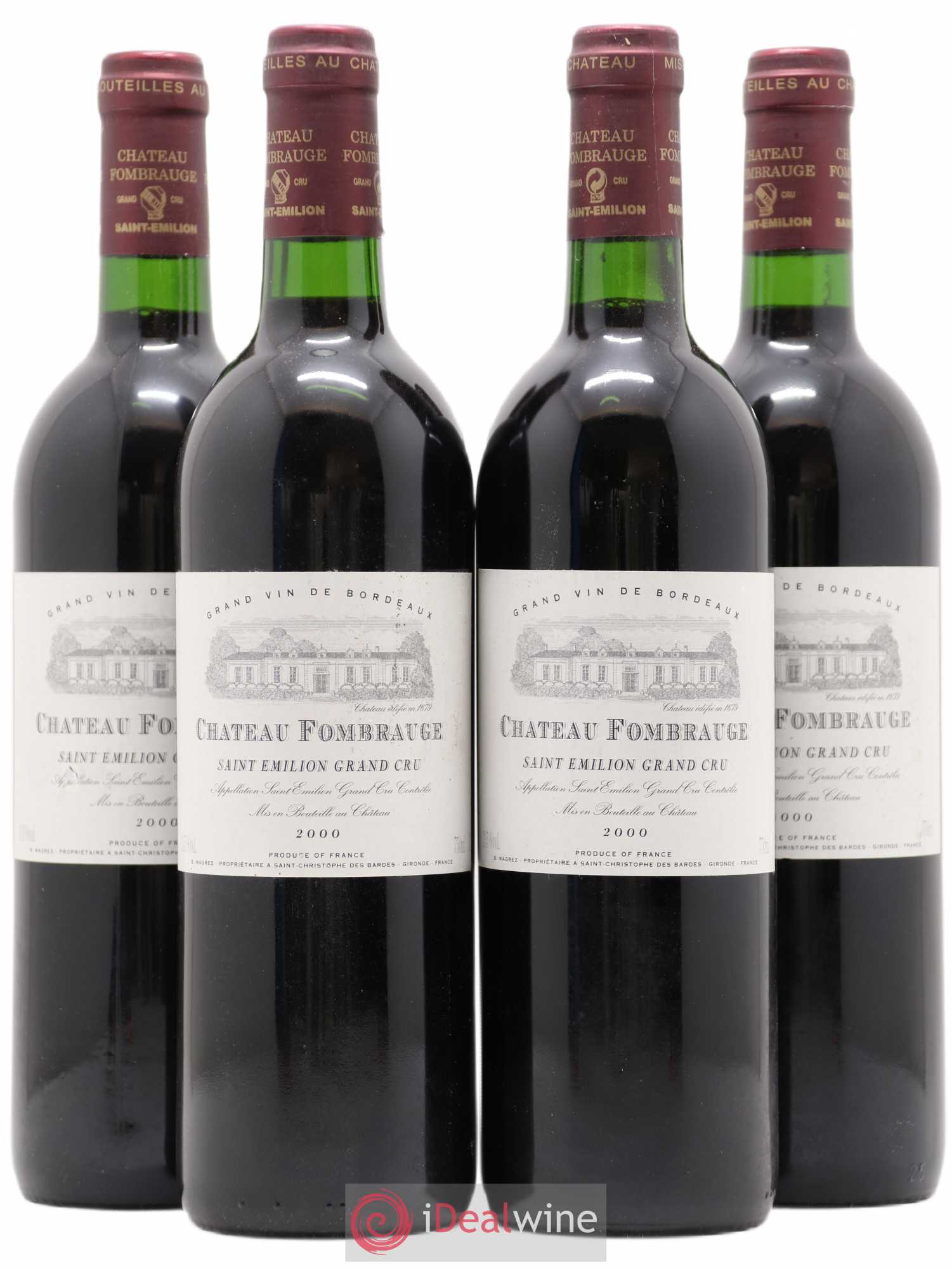 Château Fombrauge Grand Cru Classé 2000 - Lot de 4 bouteilles - 0