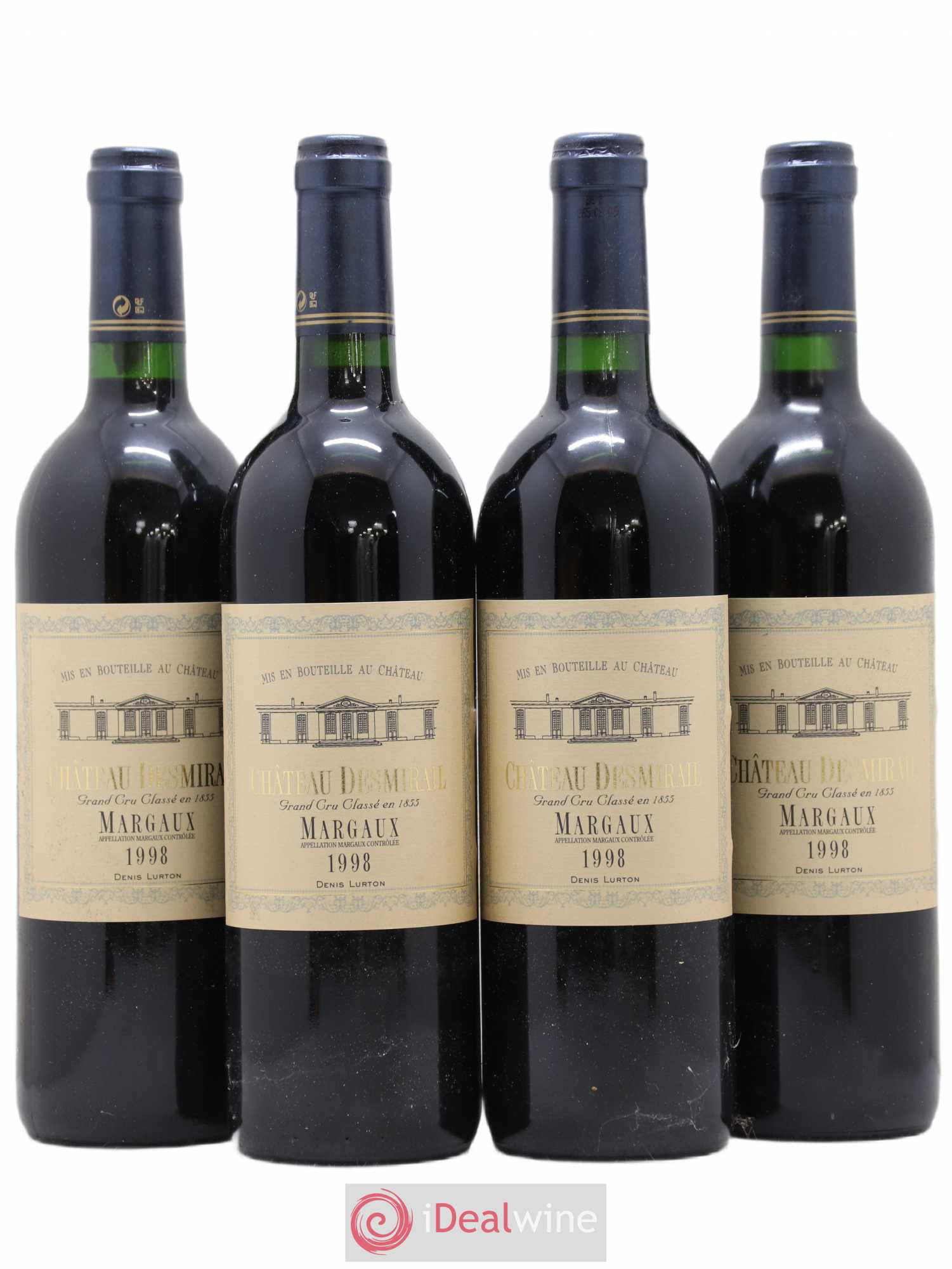 Château Desmirail 3ème Grand Cru Classé 1998 - Lot de 4 bouteilles - 0
