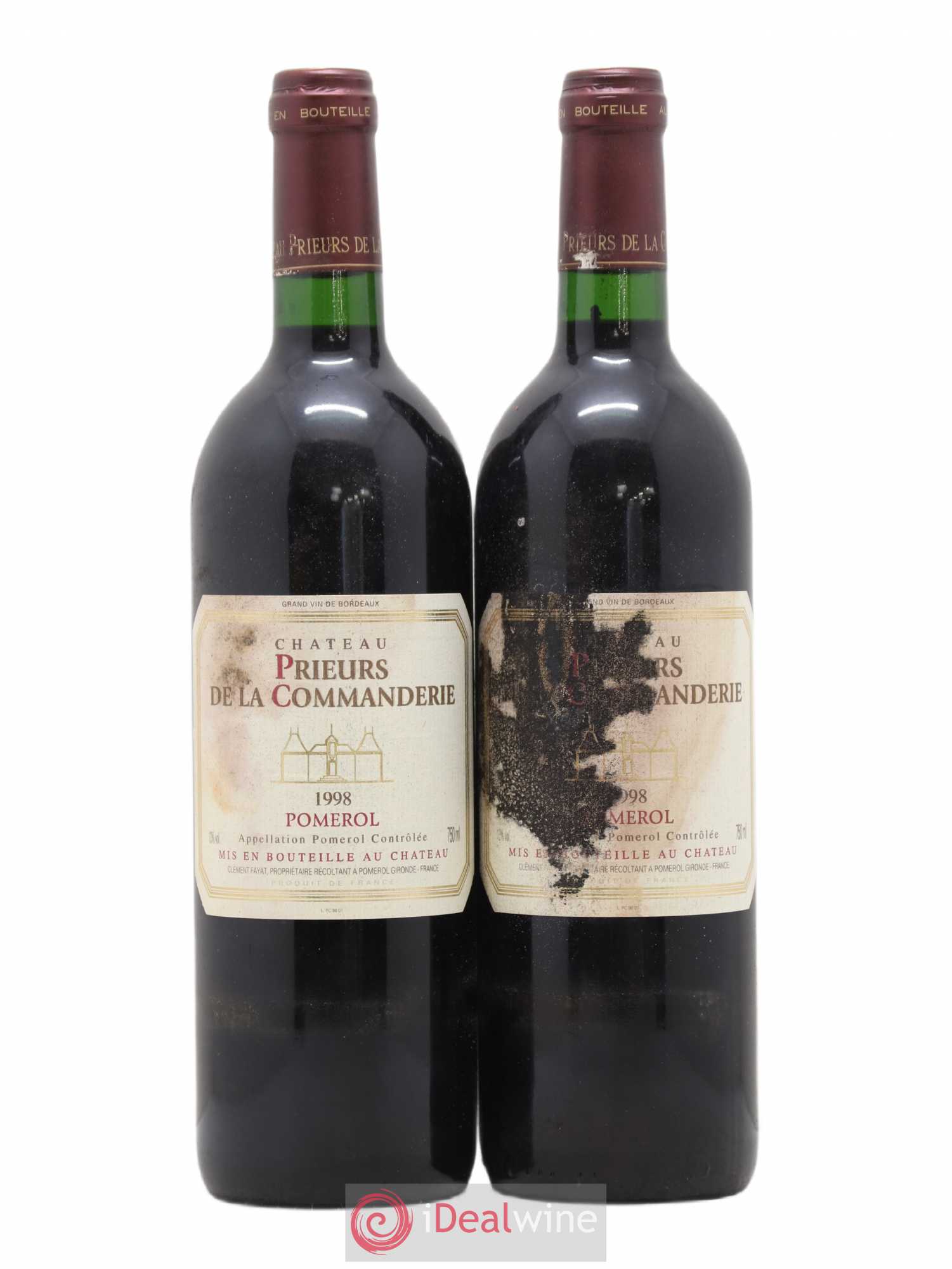 Pomerol Château Prieurs de La Commanderie 1998 - Posten von 2 Flaschen - 0