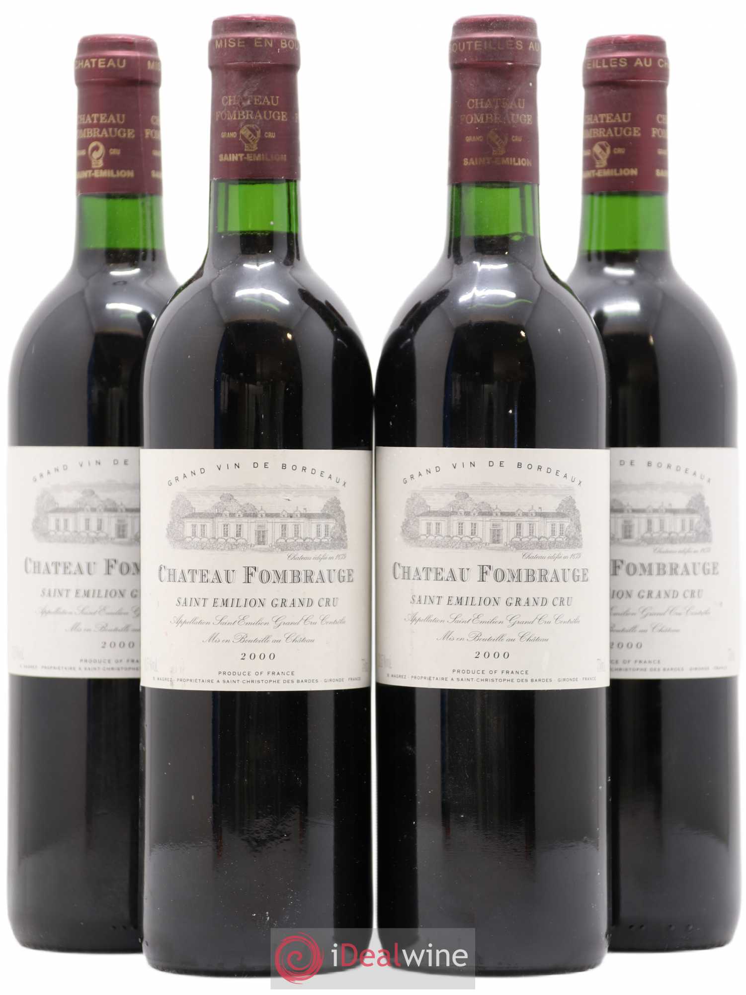 Château Fombrauge Grand Cru Classé 2000 - Lot de 4 bouteilles - 0