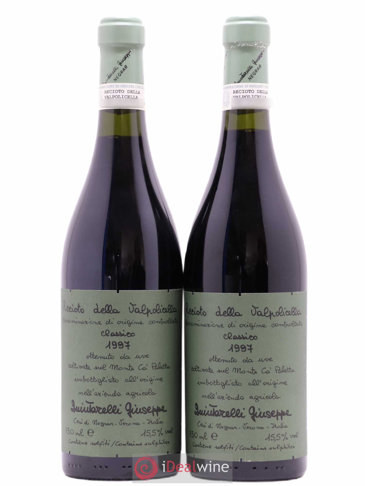 Italie Veneto Recioto della Valpolicella Classico DOCG Giuseppe Quintarelli 1997 - Posten von 2 Flaschen - 0