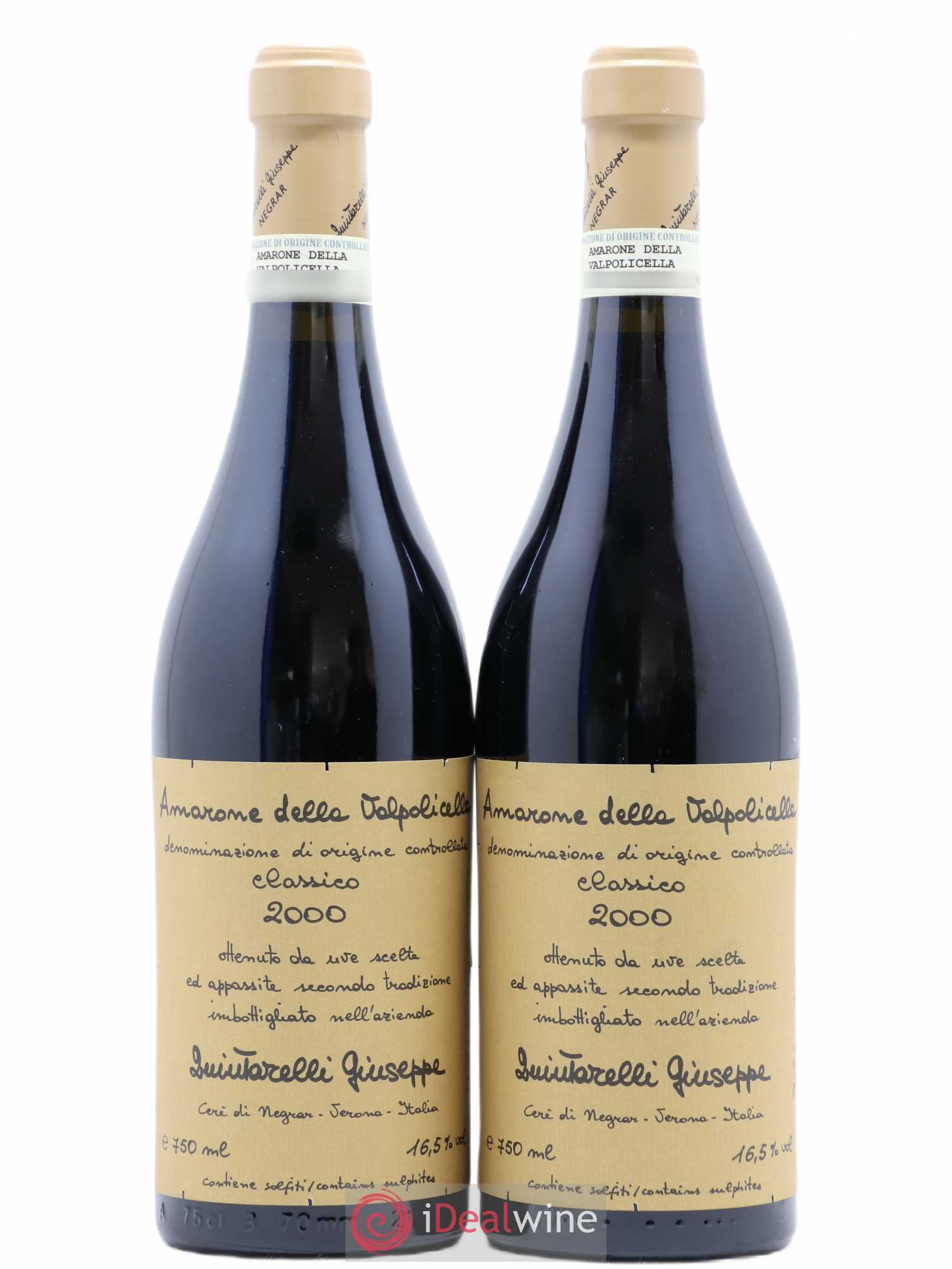 Amarone della Valpolicella Classico Superiore DOCG Giuseppe Quintarelli 2000 - Lot de 2 bouteilles - 0
