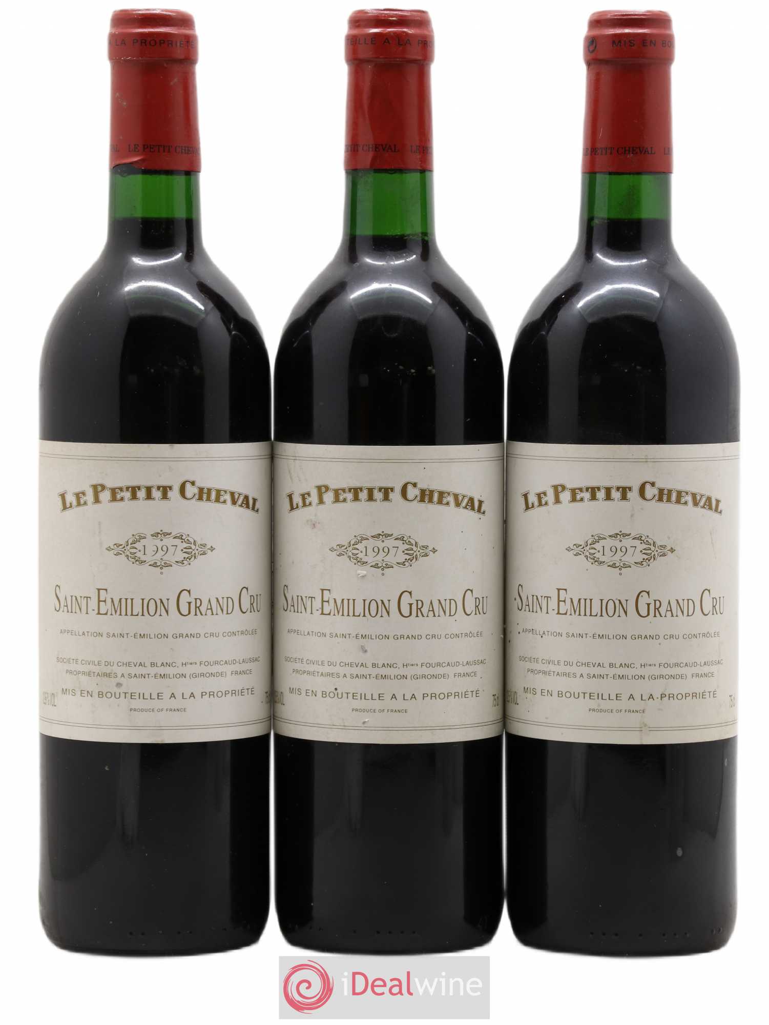 Le Petit Cheval Second Vin 1997 - Lot de 3 bouteilles - 0