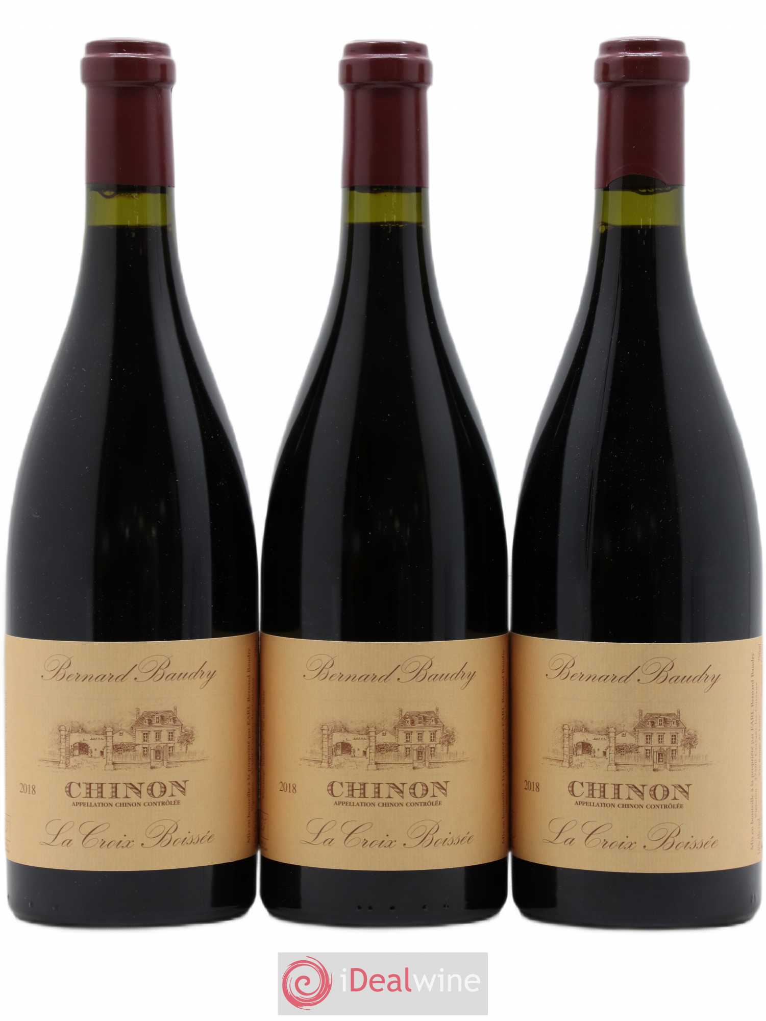 Chinon La Croix Boissée Bernard Baudry 2018 - Lot de 3 bouteilles - 0