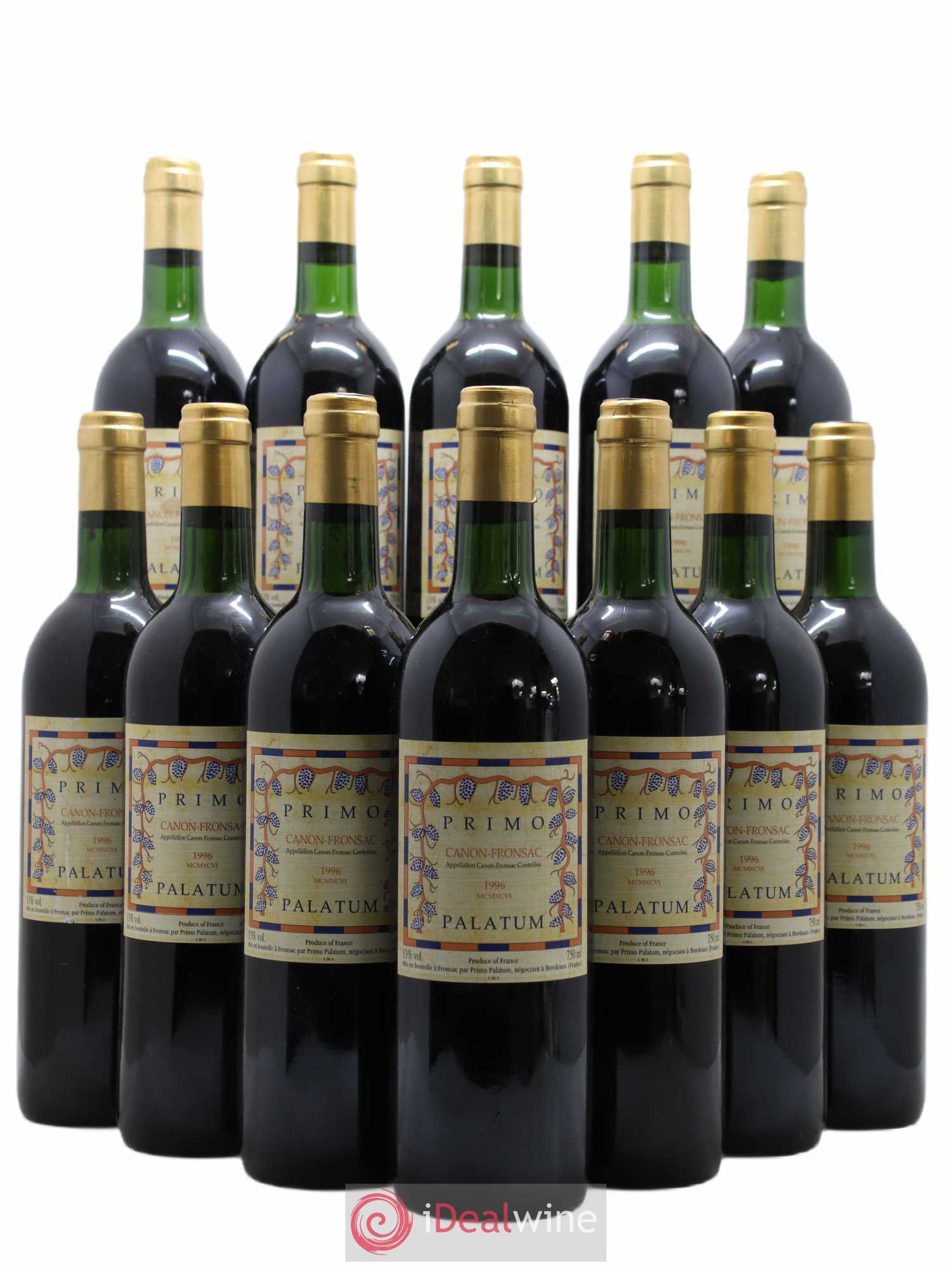 Canon-Fronsac Primo Palatum (sans prix de réserve) 1996 - Posten von 12 Flaschen - 0