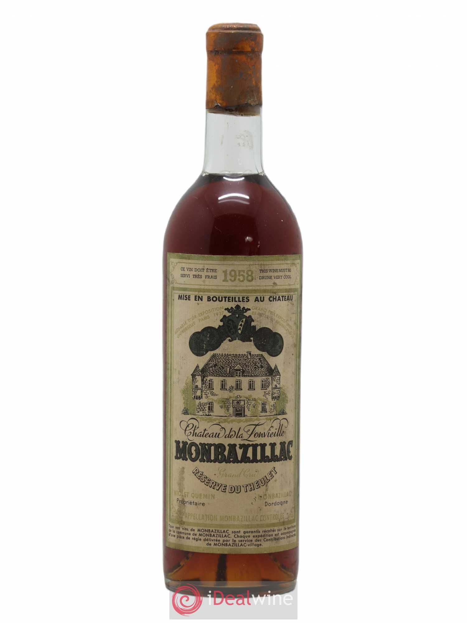 Monbazillac Château de la Fonvieille Réserve de Theulet 1958 - Lotto di 1 bottiglia - 0