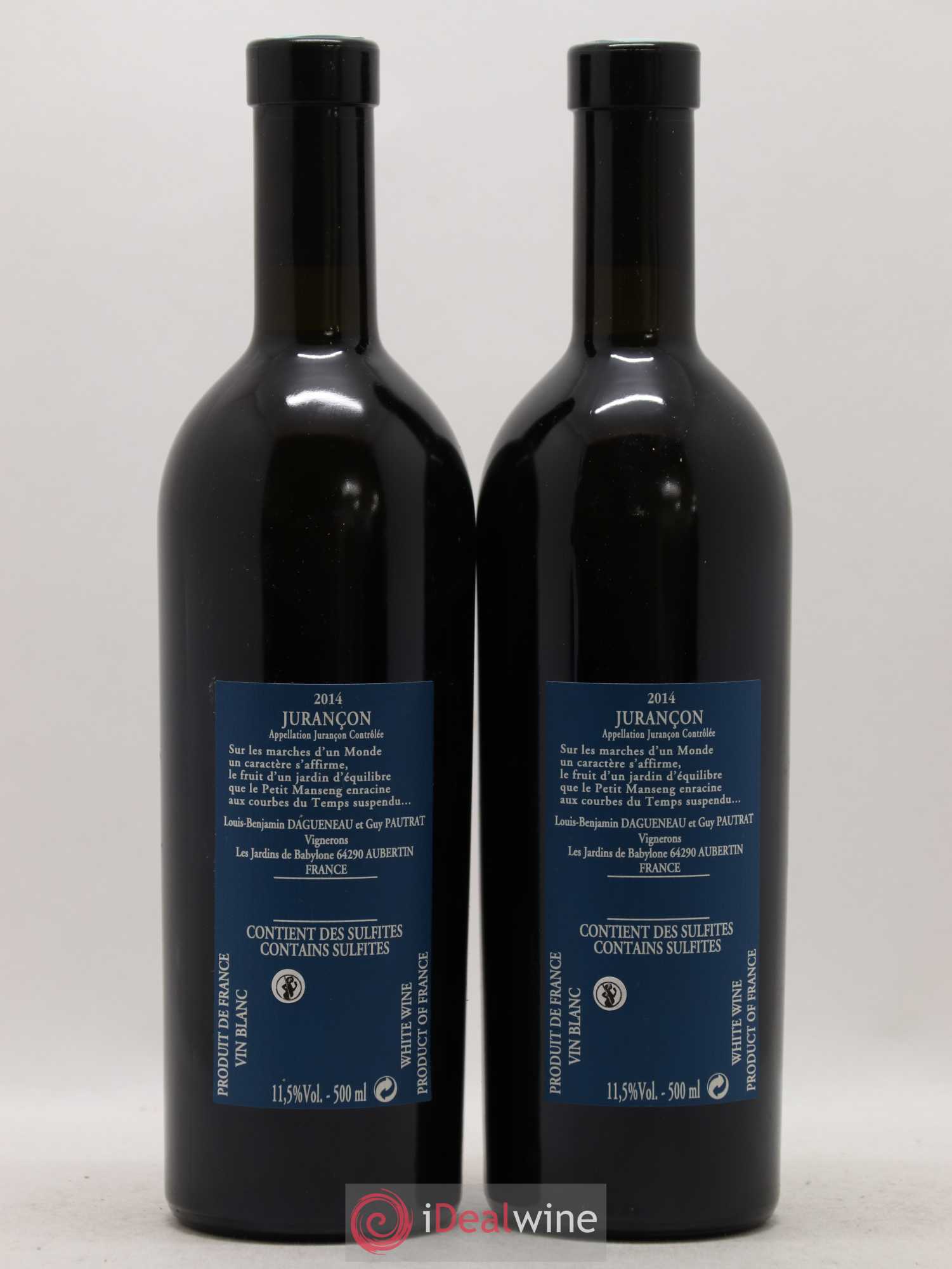 Vin de France (anciennement Jurançon) Jardins de Babylone Didier Dagueneau 50cl 2014 - Lotto di 2 bottiglie - 1