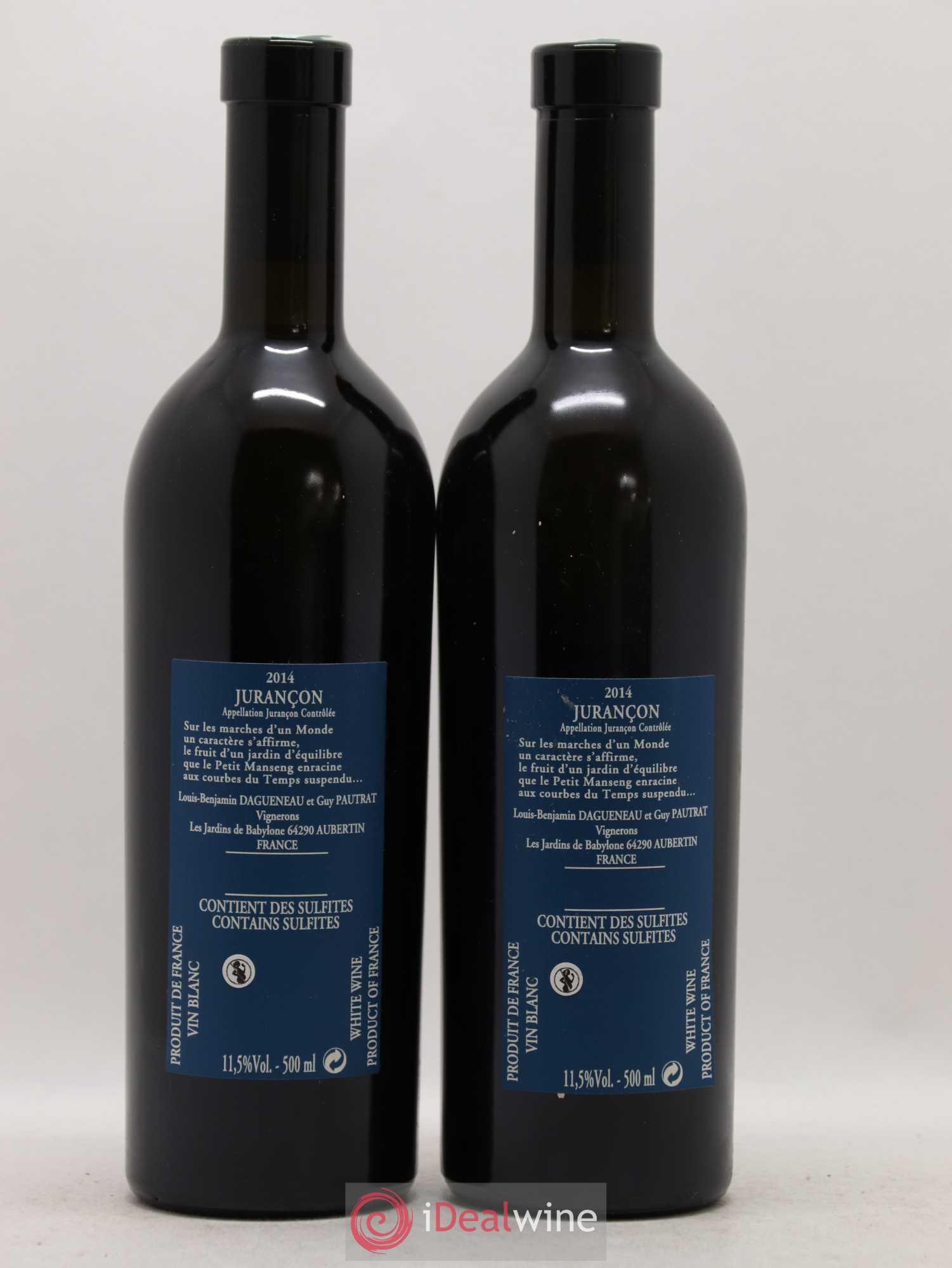 Vin de France (anciennement Jurançon) Jardins de Babylone Didier Dagueneau 50cl 2014 - Lotto di 2 bottiglie - 1