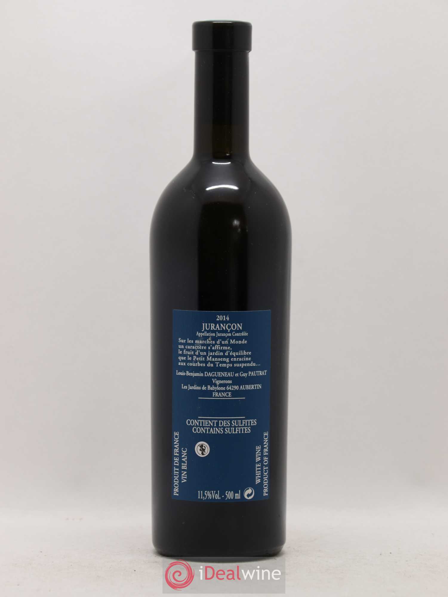 Vin de France (anciennement Jurançon) Jardins de Babylone Didier Dagueneau 50cl 2014 - Lot de 1 bouteille - 1