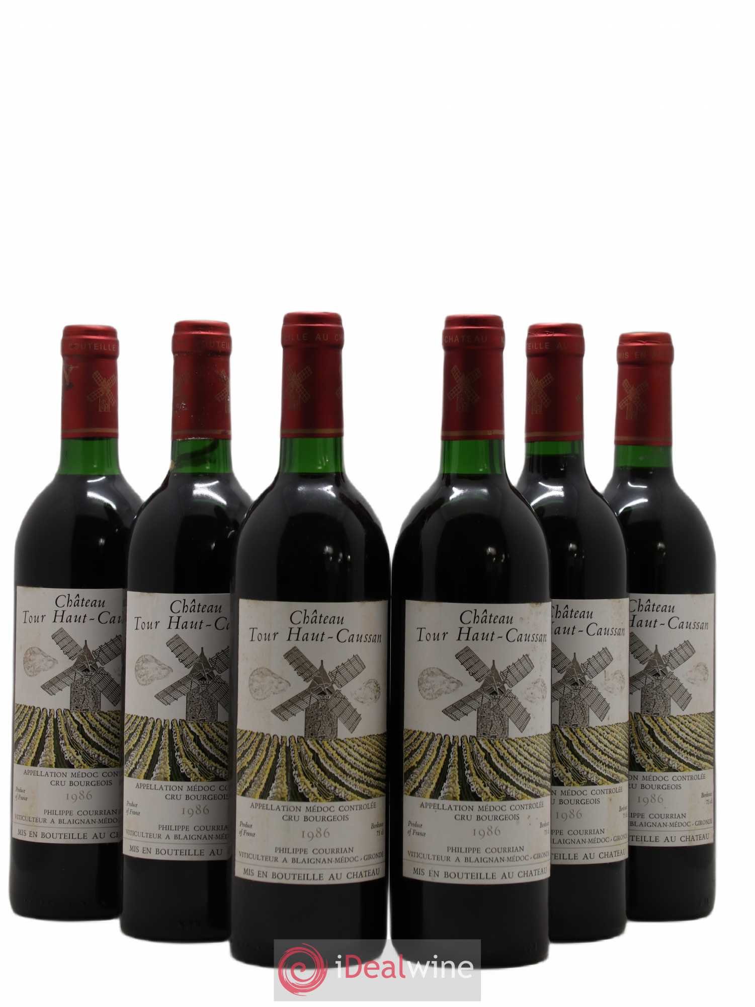 Château Tour Haut-Caussan Cru Bourgeois 1986 - Lot de 6 bouteilles - 0
