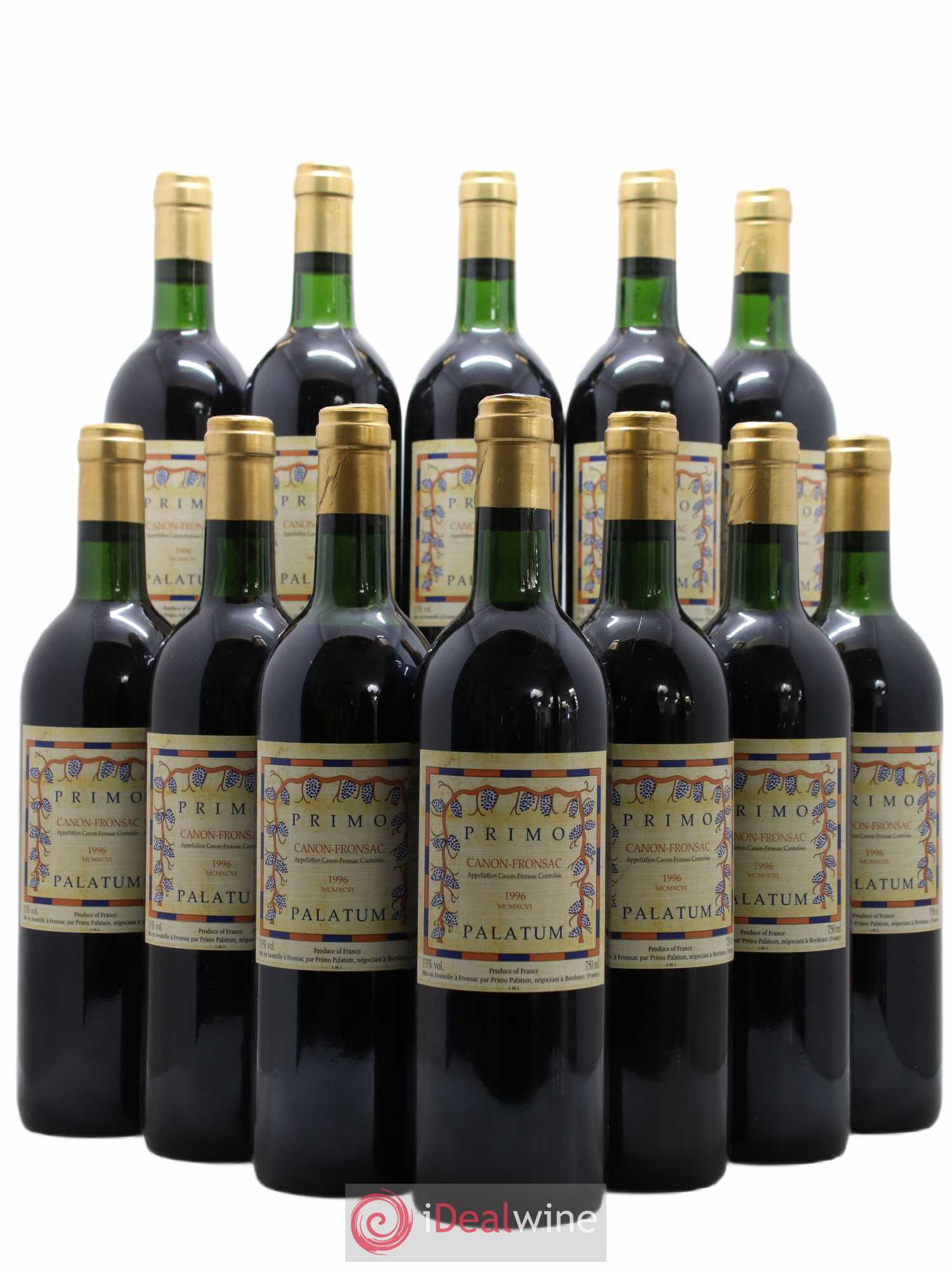 Canon-Fronsac Primo Palatum (sans prix de réserve) 1996 - Posten von 12 Flaschen - 0