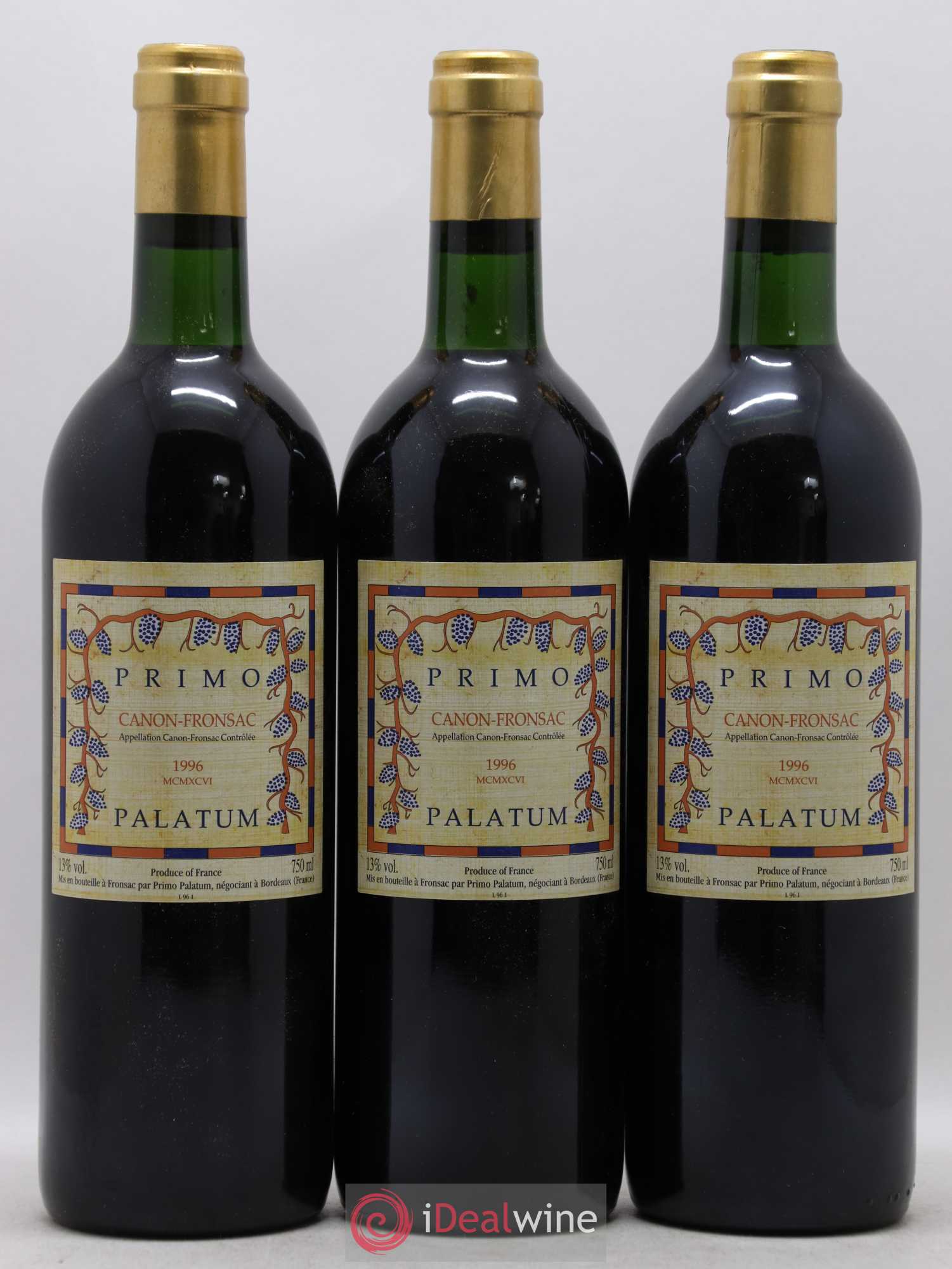 Canon-Fronsac Primo Palatum (sans prix de réserve) 1996 - Posten von 6 Flaschen - 2