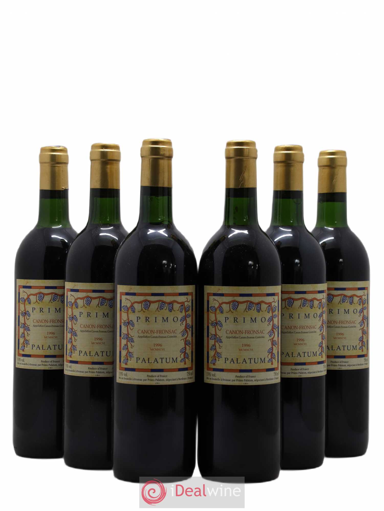 Canon-Fronsac Primo Palatum (sans prix de réserve) 1996 - Posten von 6 Flaschen - 0