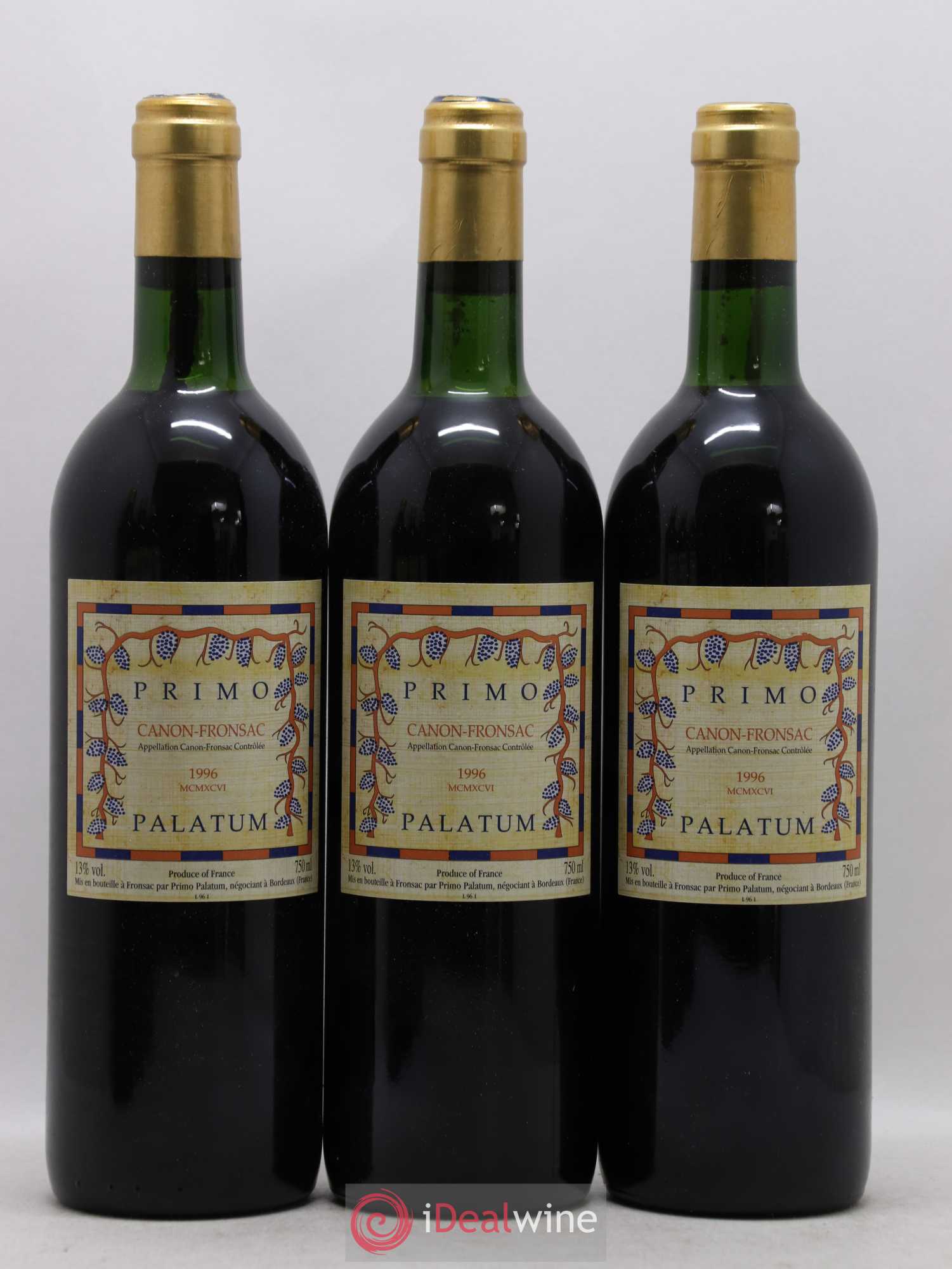 Canon-Fronsac Primo Palatum (sans prix de réserve) 1996 - Posten von 6 Flaschen - 1