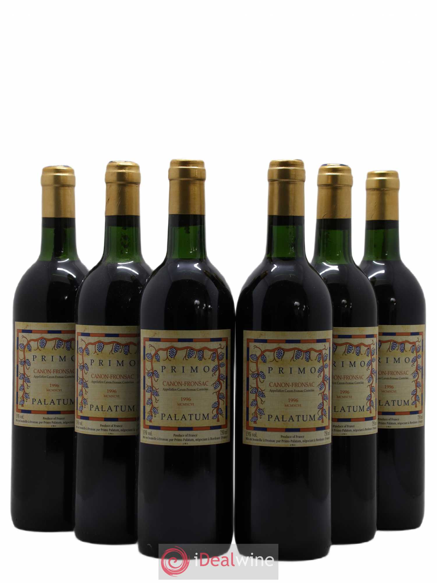 Canon-Fronsac Primo Palatum (sans prix de réserve) 1996 - Posten von 6 Flaschen - 0
