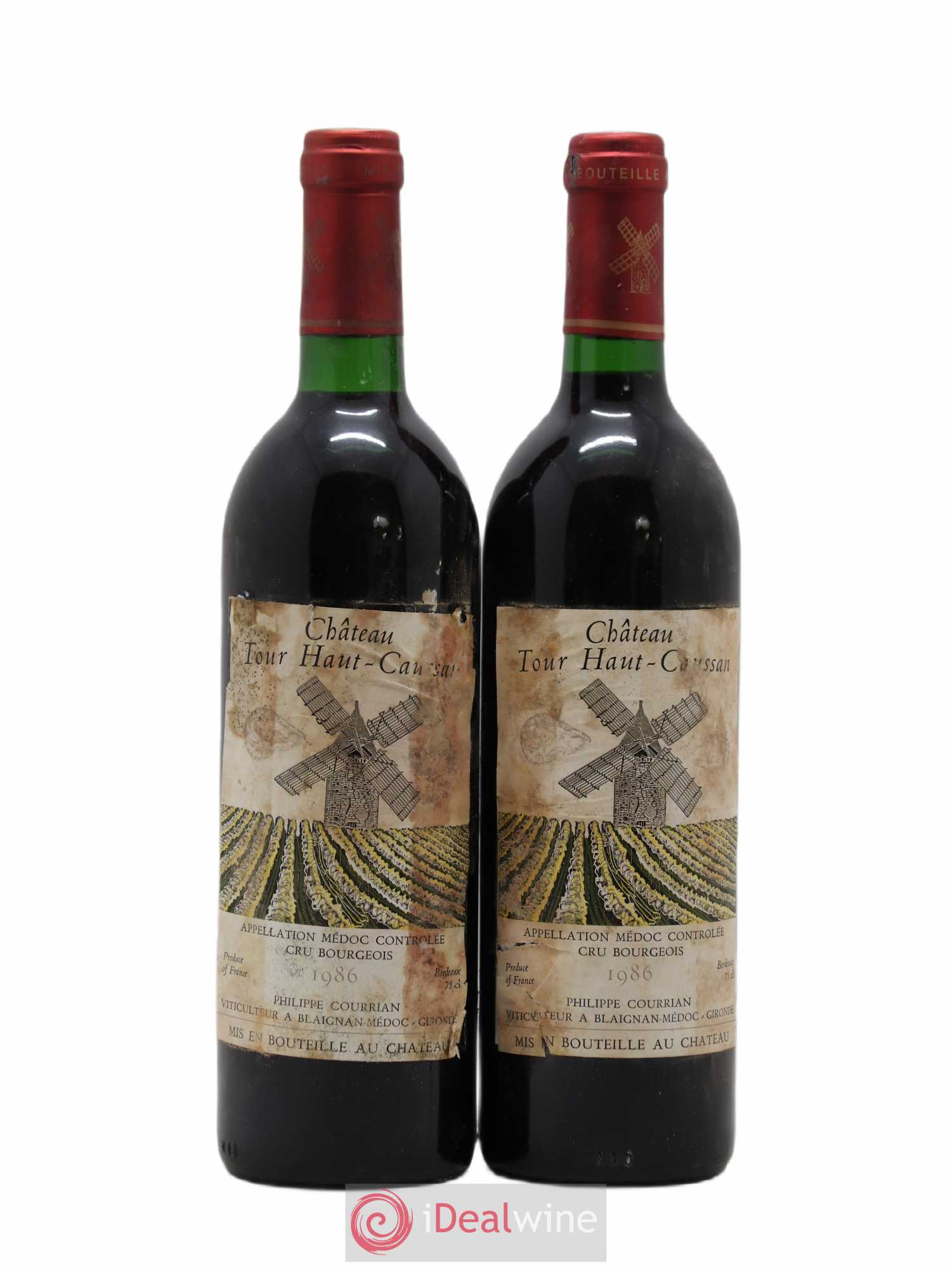 Château Tour Haut-Caussan Cru Bourgeois 1986 - Lot de 2 bouteilles - 0