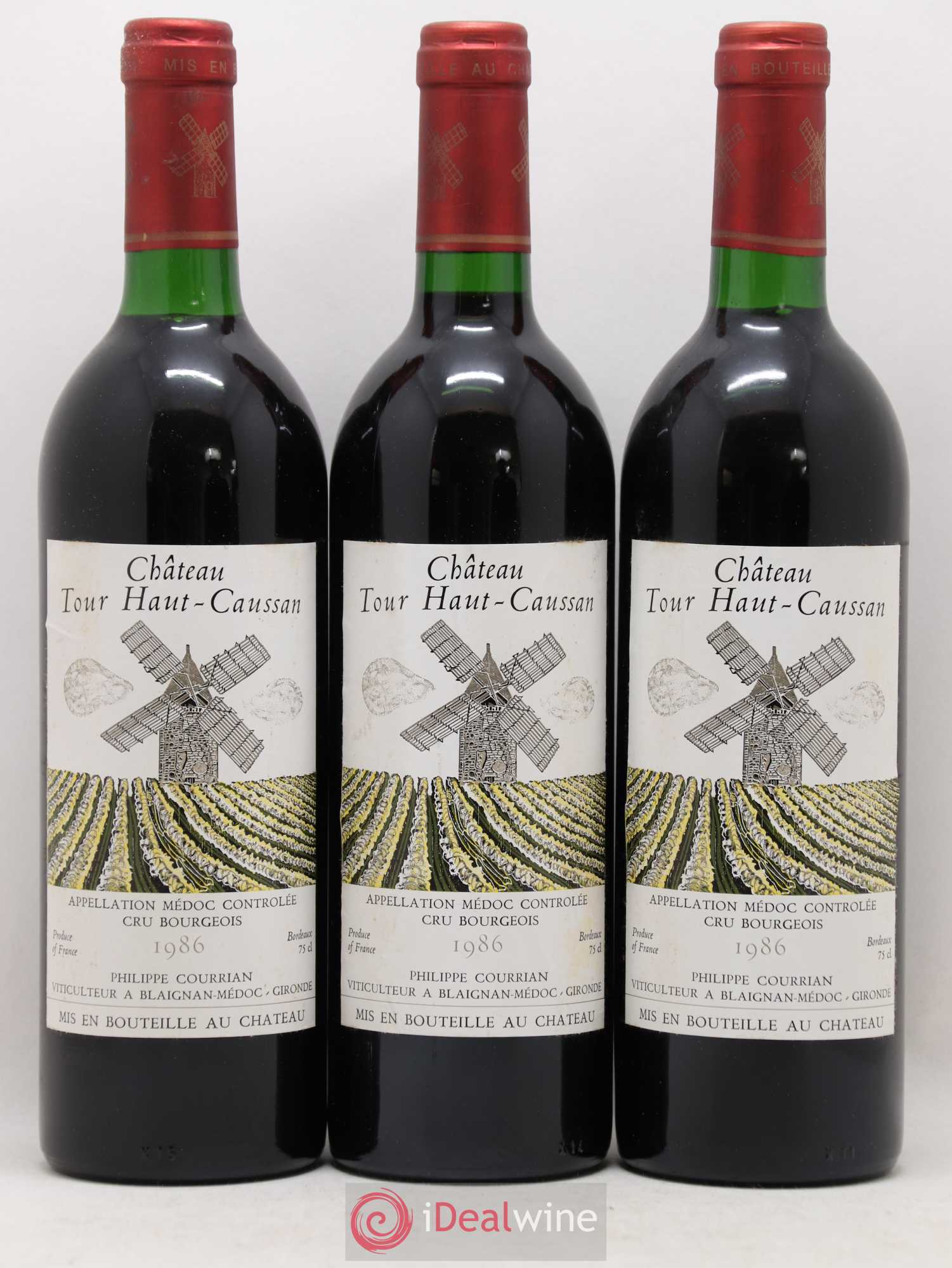 Château Tour Haut-Caussan Cru Bourgeois 1986 - Lot de 6 bouteilles - 1