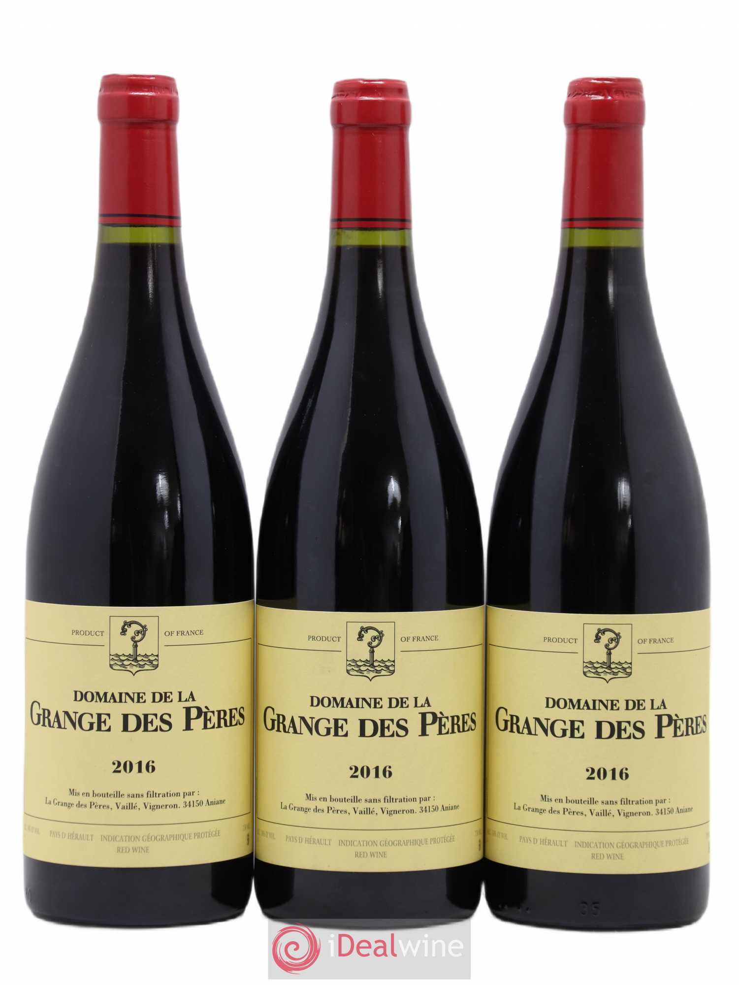 Pays d'Hérault Grange des Pères Laurent Vaillé 2016 - Lot de 3 bouteilles - 0