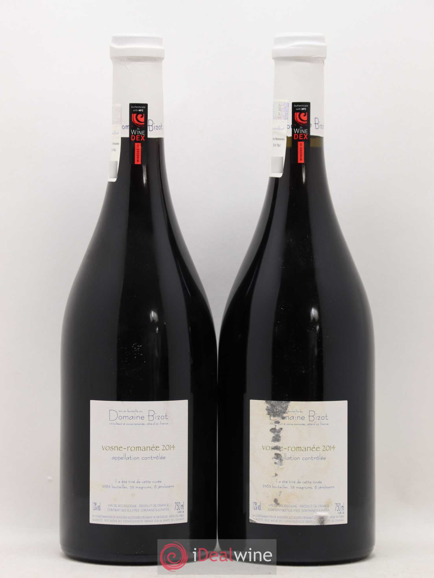 Vosne-Romanée Bizot (Domaine) 2014 - Lot de 2 bouteilles - 1