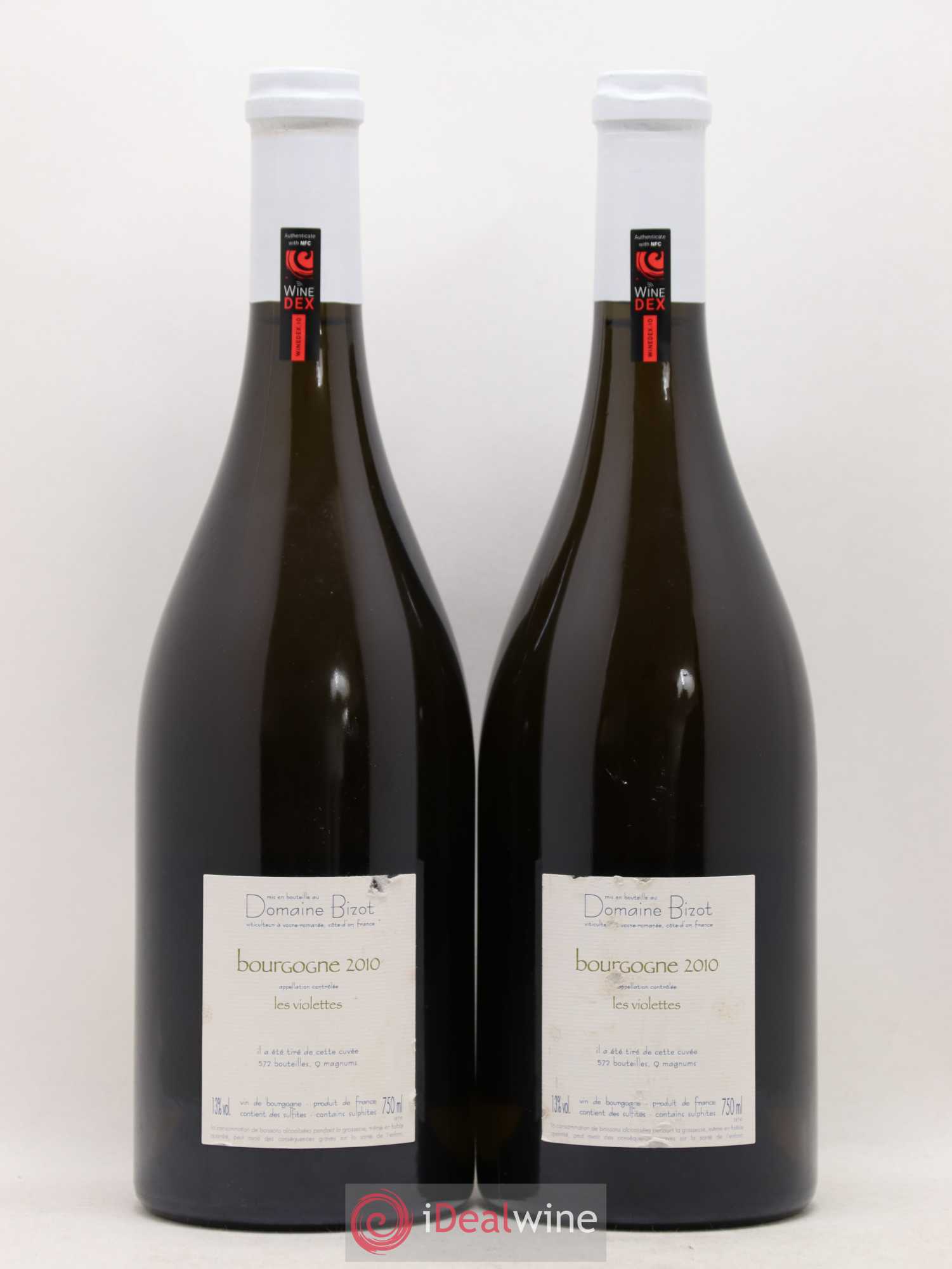 Bourgogne Les Violettes Bizot (Domaine) 2010 - Lot de 2 bouteilles - 1