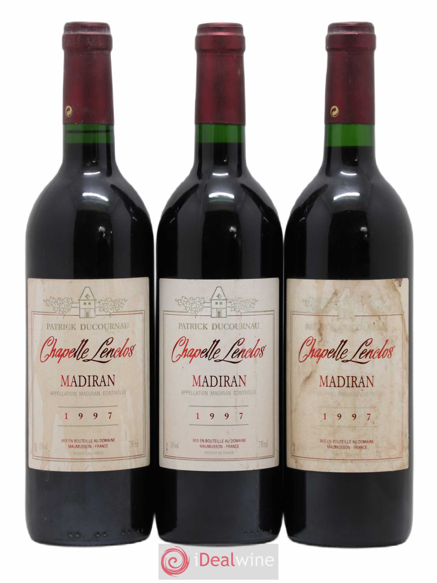 Madiran La Chapelle l'Enclos (sans prix de réserve) 1997 - Posten von 3 Flaschen - 0