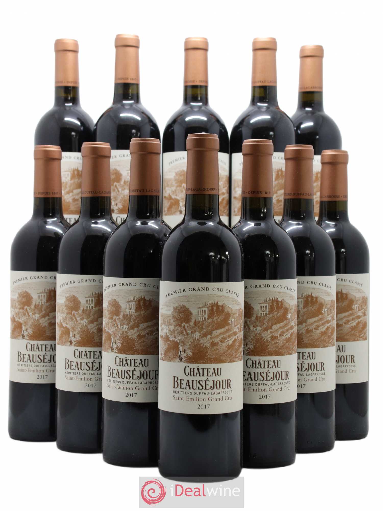 Château Beauséjour (Duffau-Lagarrosse) 1er Grand Cru Classé B 2017 - Lot de 12 bouteilles - 0
