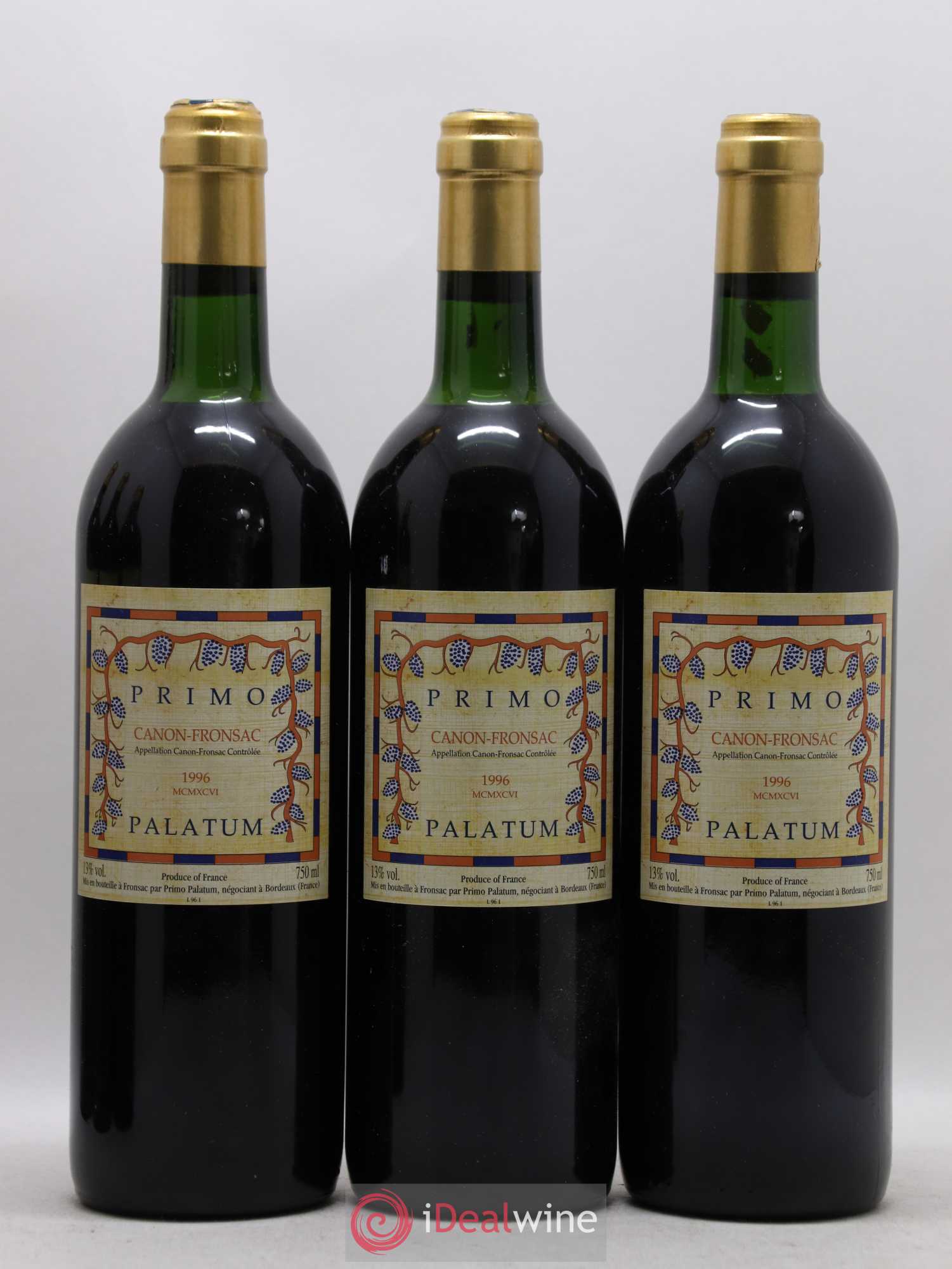 Canon-Fronsac Primo Palatum (sans prix de réserve) 1996 - Posten von 12 Flaschen - 3