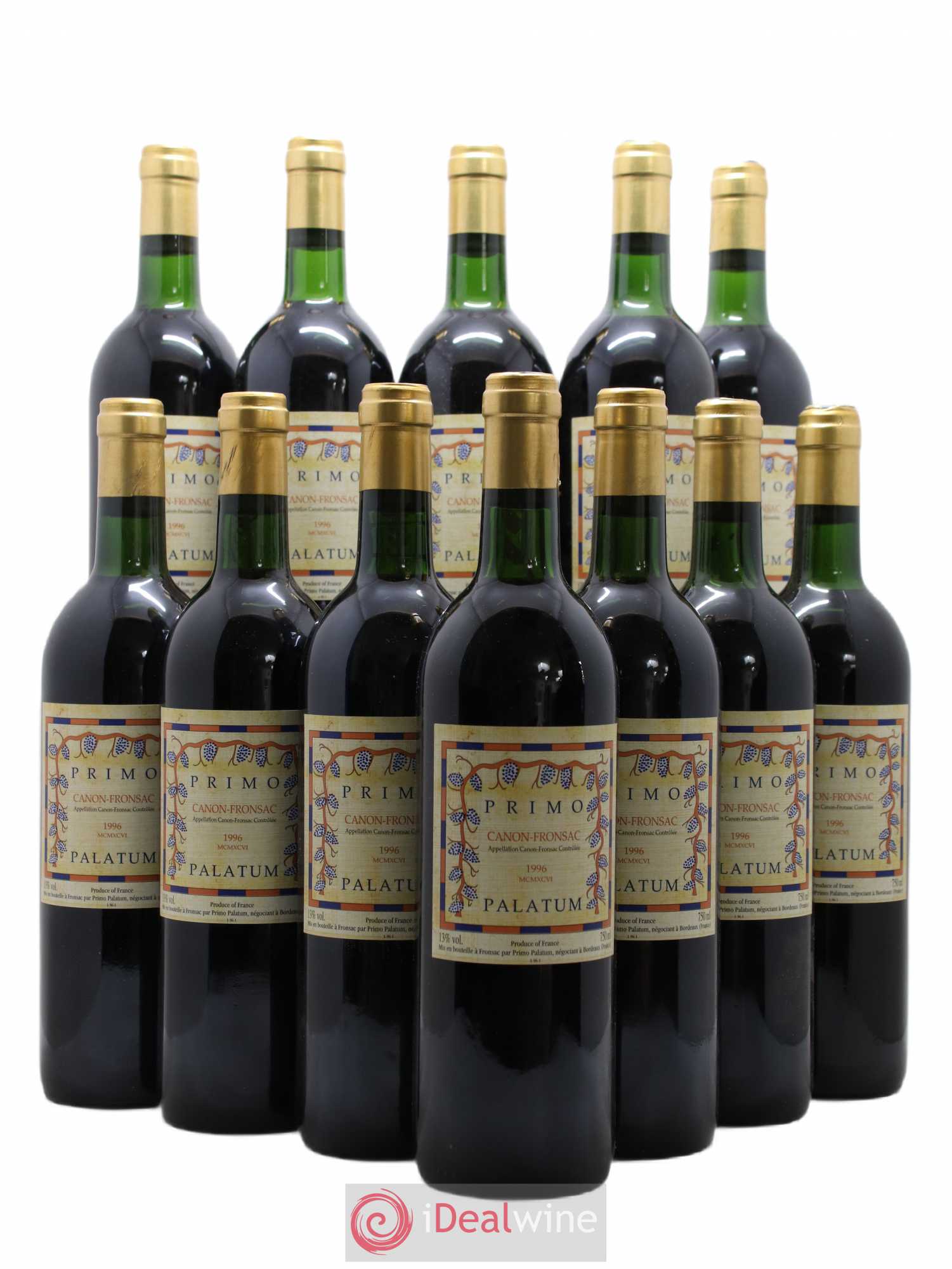 Canon-Fronsac Primo Palatum (sans prix de réserve) 1996 - Posten von 12 Flaschen - 0