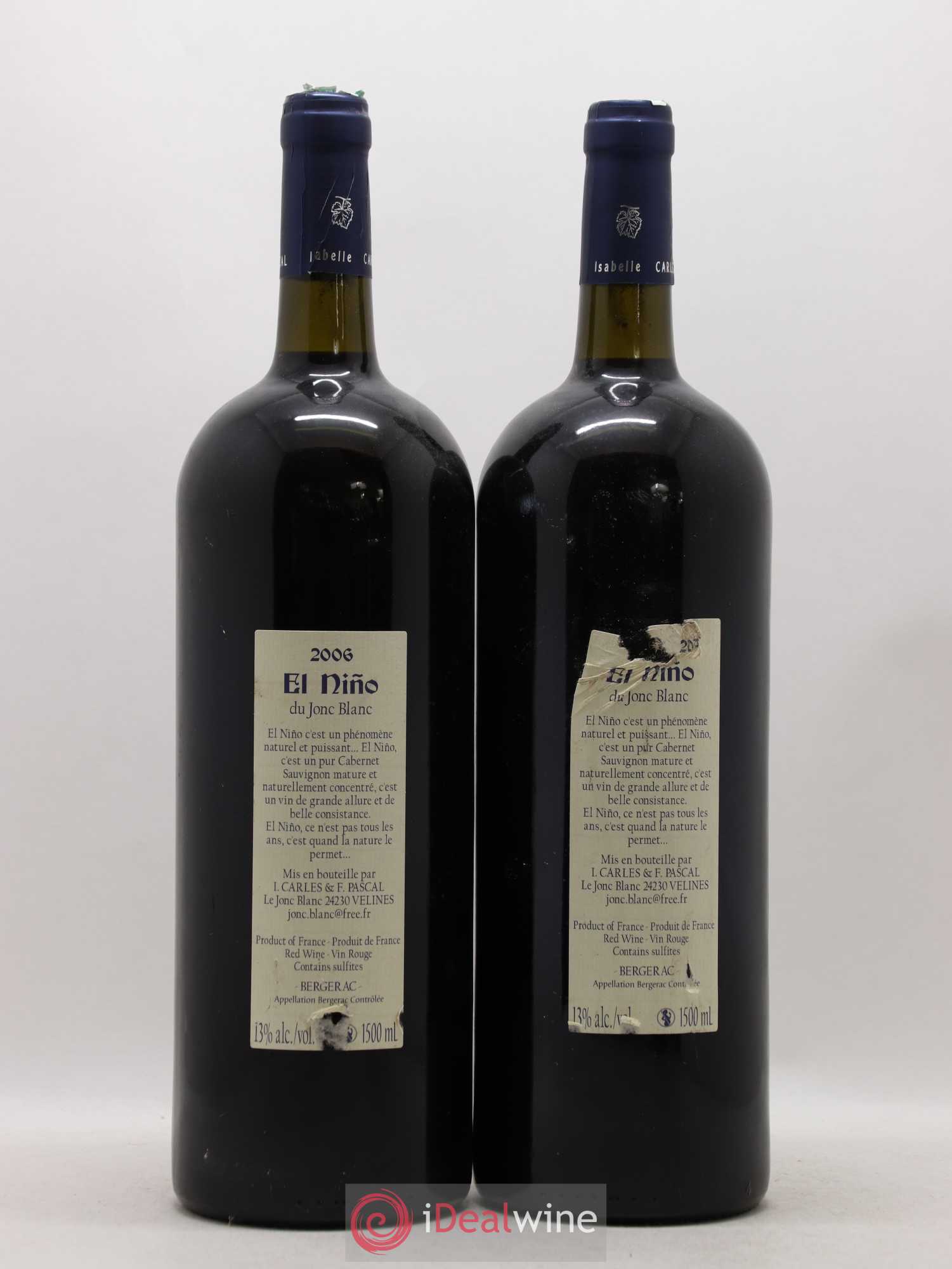 Bergerac Le Jonc Blanc El Nino (sans prix de réserve) 2006 - Posten von 2 Magnum - 1