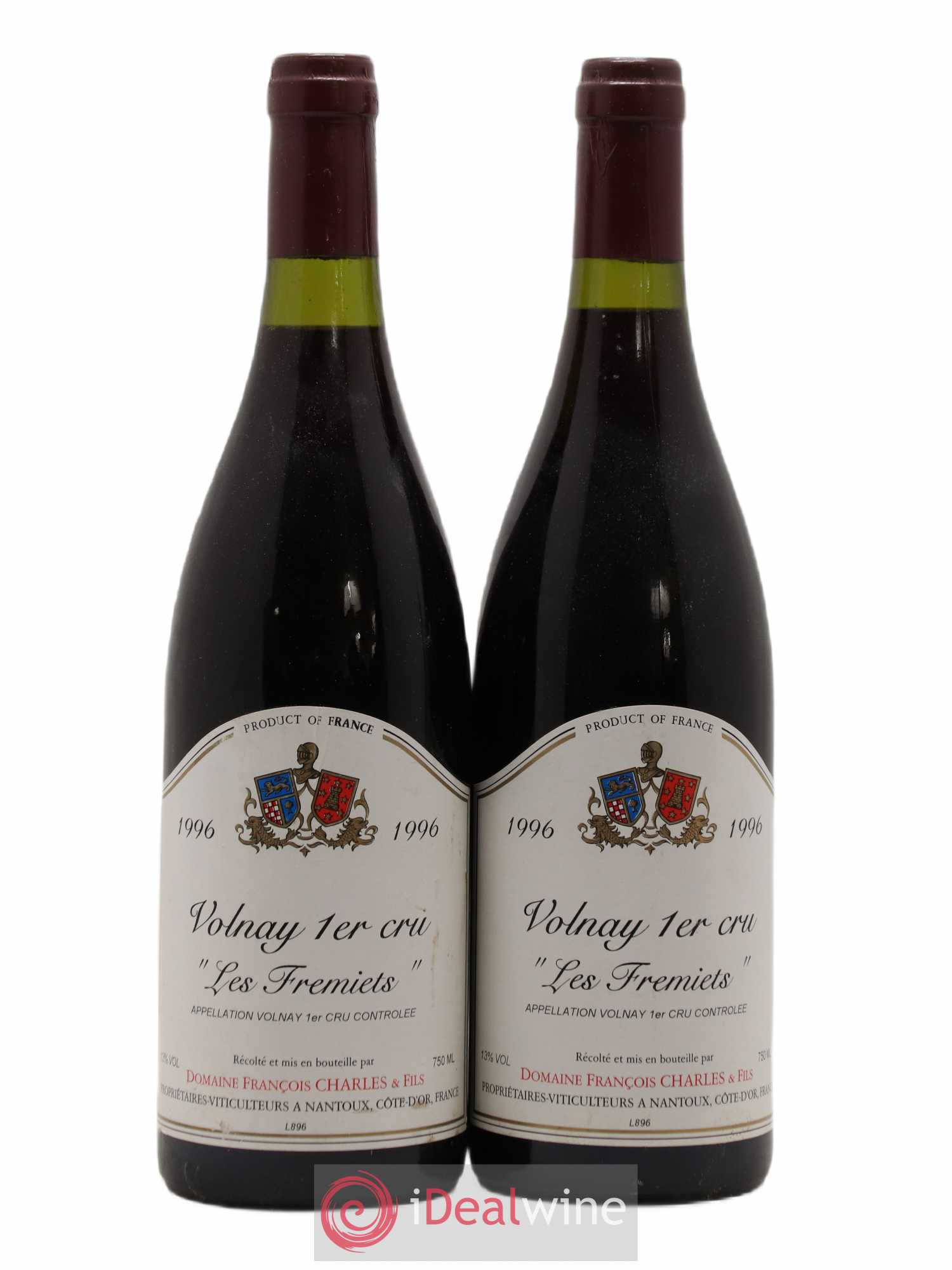 Volnay 1er Cru Fremiets Domaine François Charles 1996 - Posten von 2 Flaschen - 0