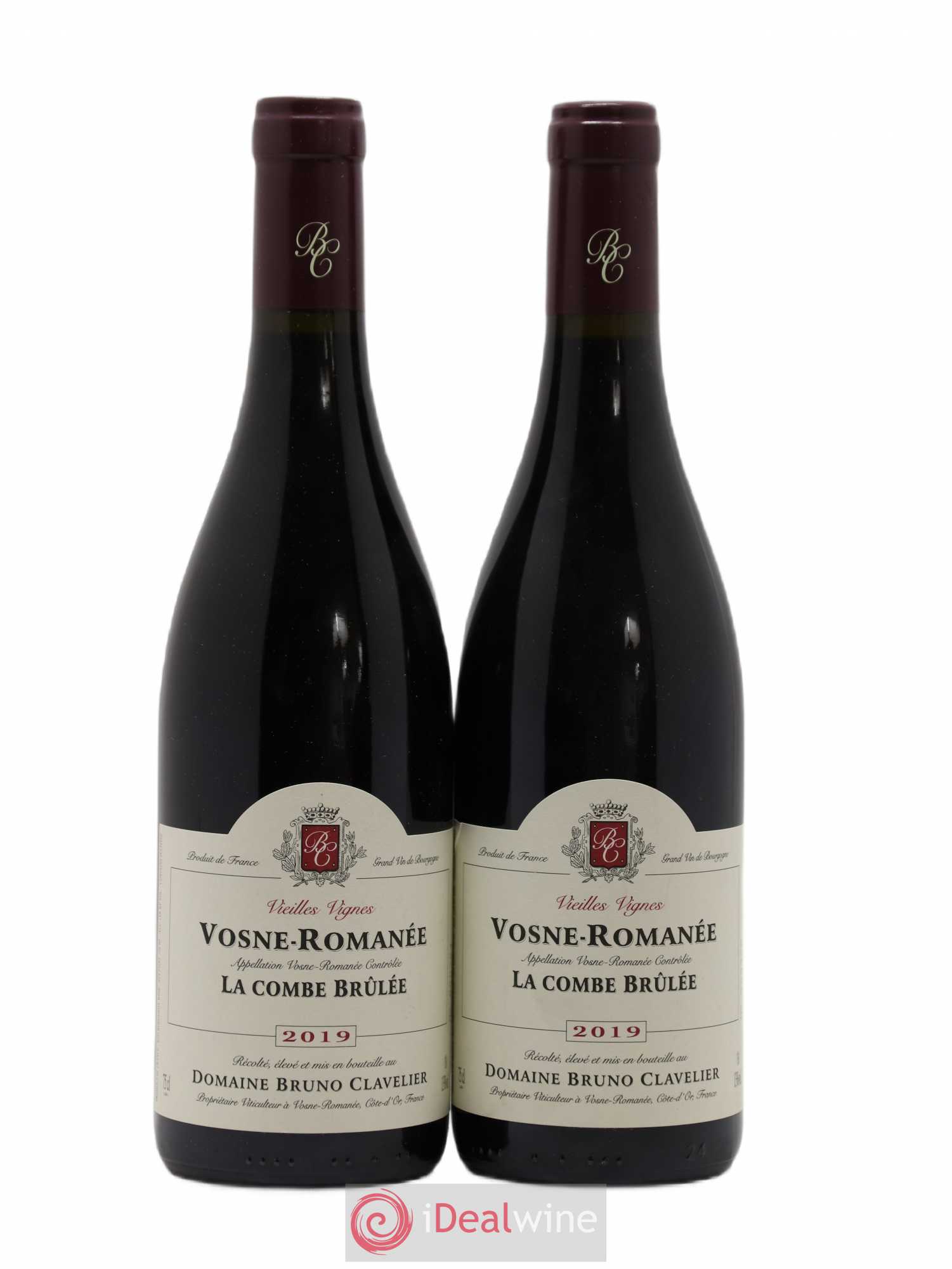 Vosne-Romanée Vieilles vignes La Combe Brûlée Bruno Clavelier 2019 - Lot de 2 bouteilles - 0