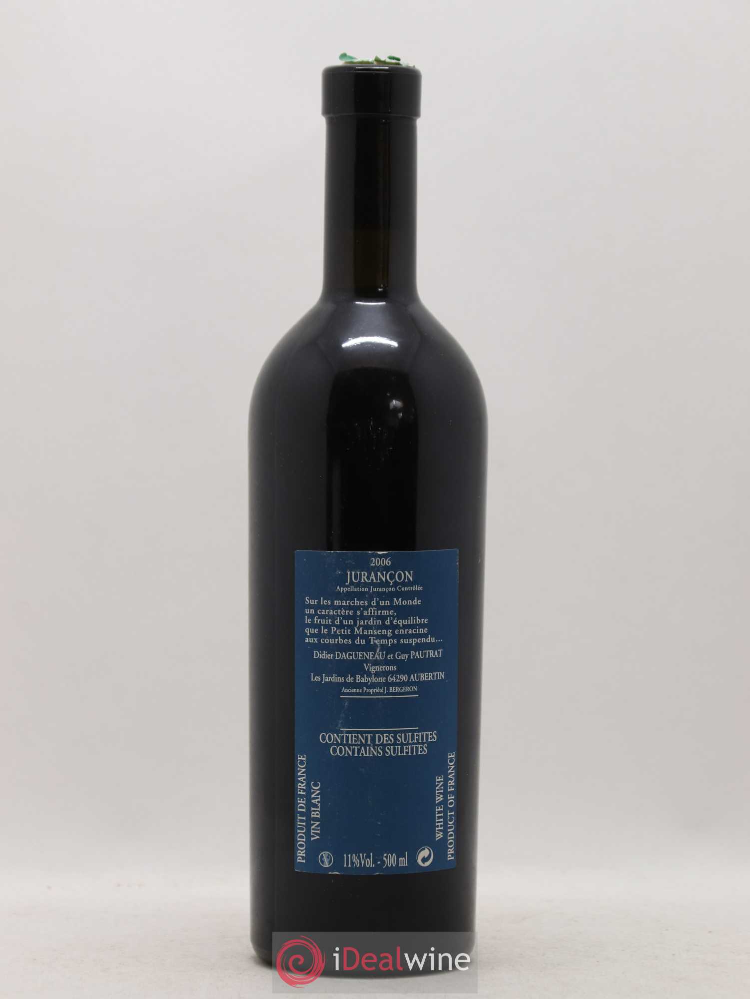 Vin de France (anciennement Jurançon) Jardins de Babylone Didier Dagueneau 50cl 2006 - Lotto di 1 bottiglia - 1