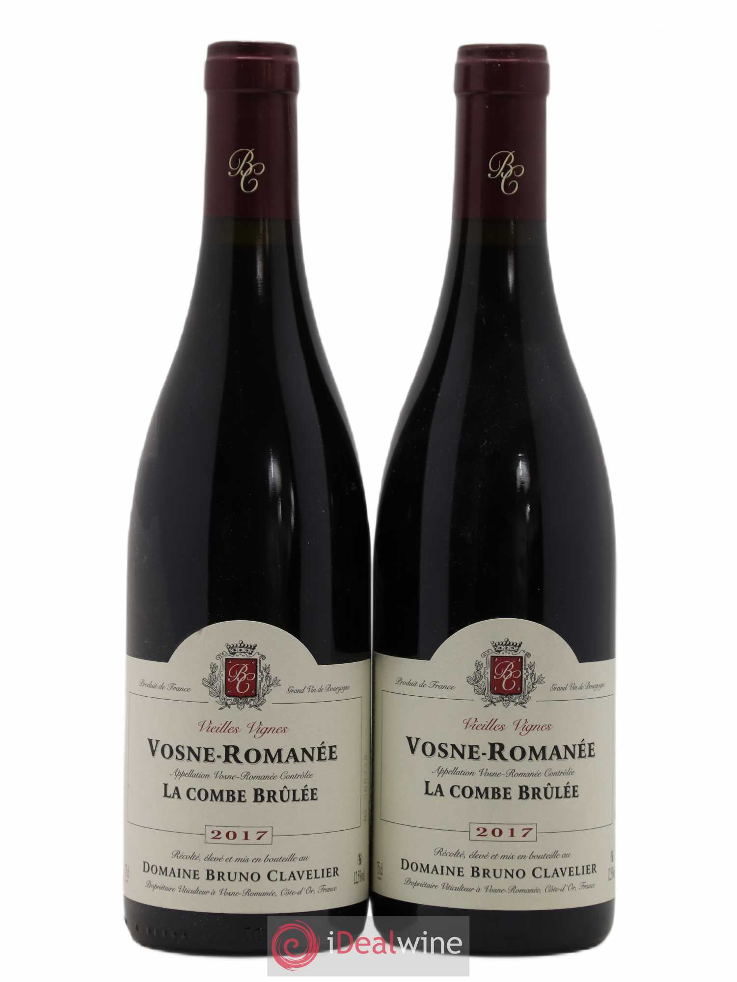 Vosne-Romanée Vieilles vignes La Combe Brûlée Bruno Clavelier 2017 - Lot de 2 bouteilles - 0