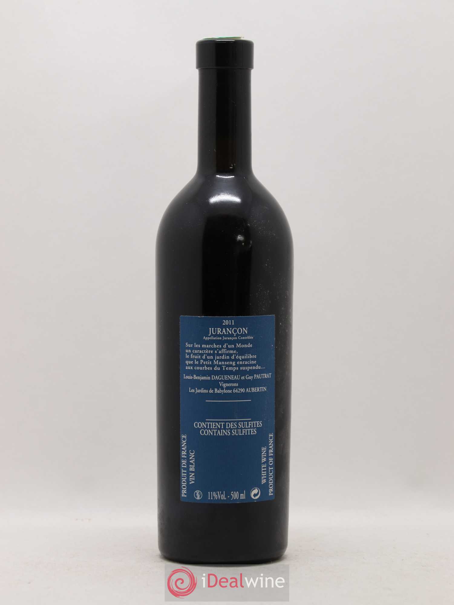 Vin de France (anciennement Jurançon) Jardins de Babylone Didier Dagueneau 50cl 2011 - Lotto di 1 bottiglia - 1