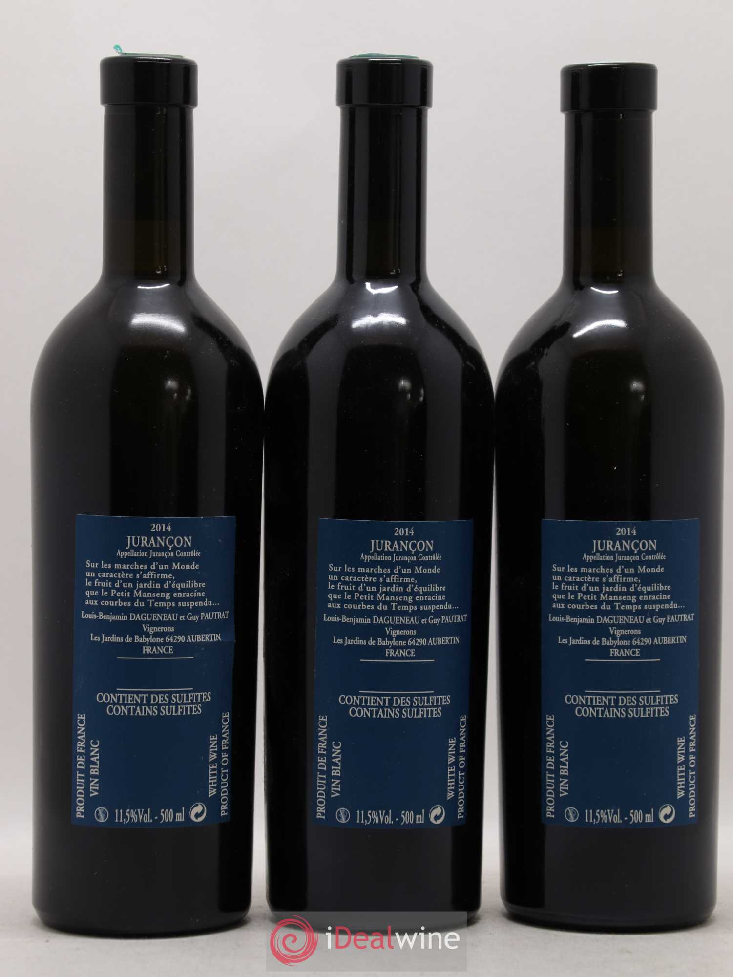 Vin de France (anciennement Jurançon) Jardins de Babylone Didier Dagueneau 50cl 2014 - Lotto di 3 bottiglie - 1