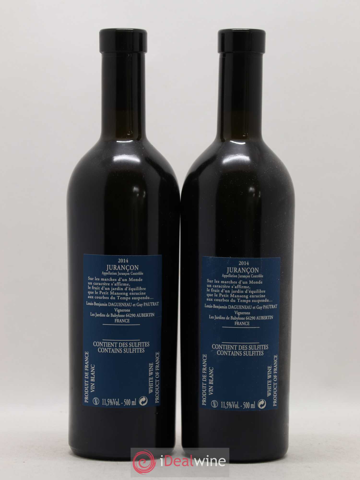 Vin de France (anciennement Jurançon) Jardins de Babylone Didier Dagueneau 50cl 2014 - Lotto di 2 bottiglie - 1