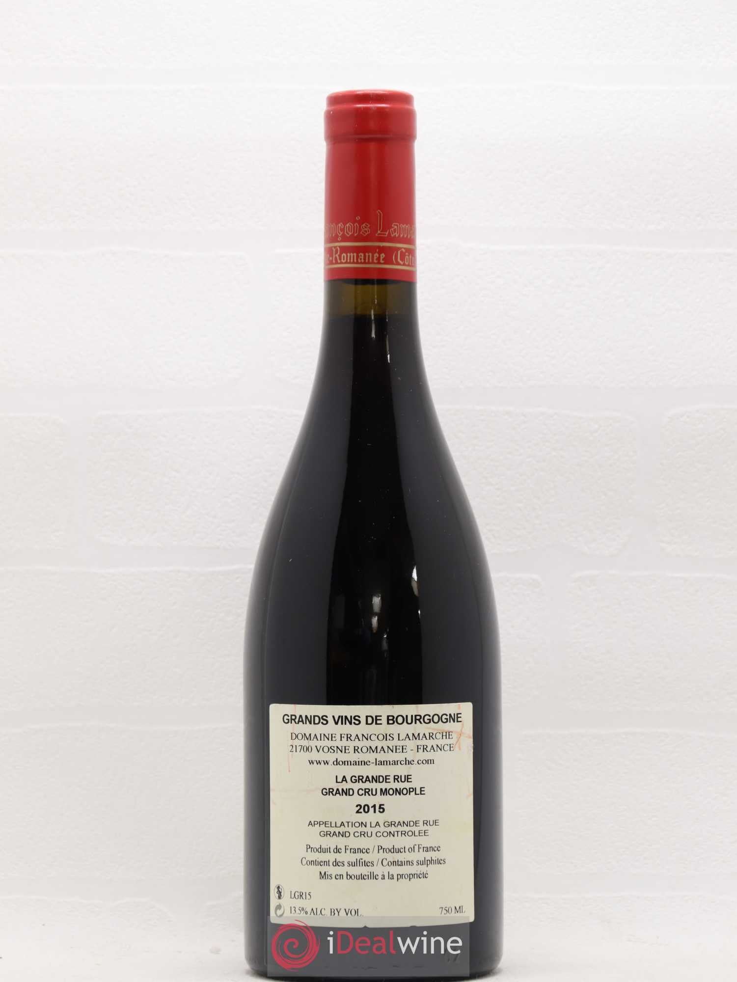 La Grande Rue Grand Cru Lamarche (Domaine) 2015 - Lot de 1 bouteille - 1