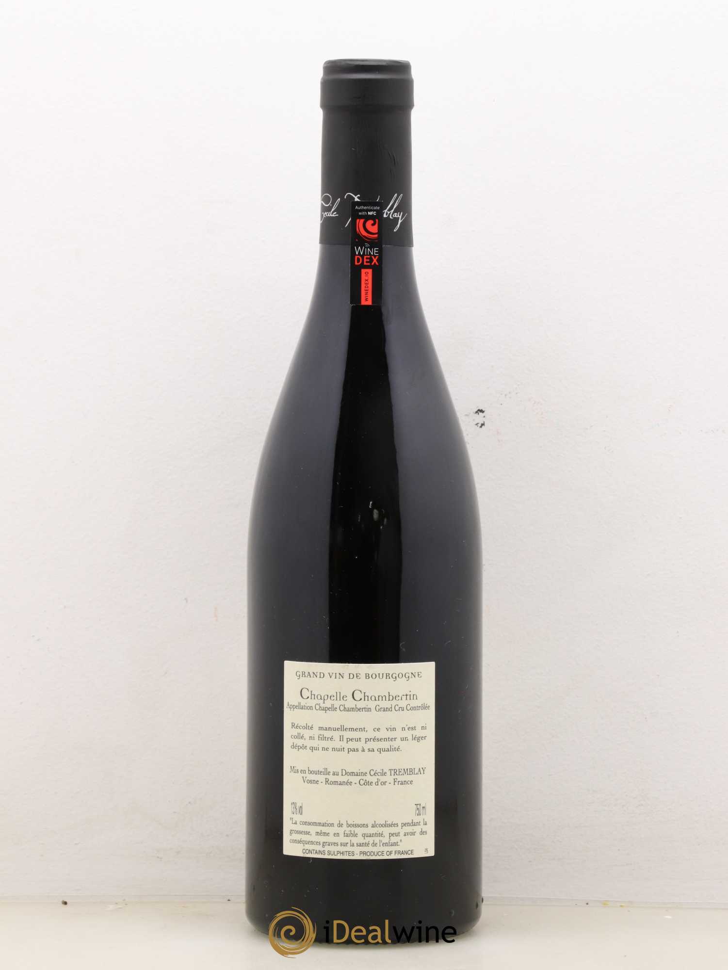 Chapelle-Chambertin Grand Cru Cécile Tremblay 2017 - Lot de 1 bouteille - 1