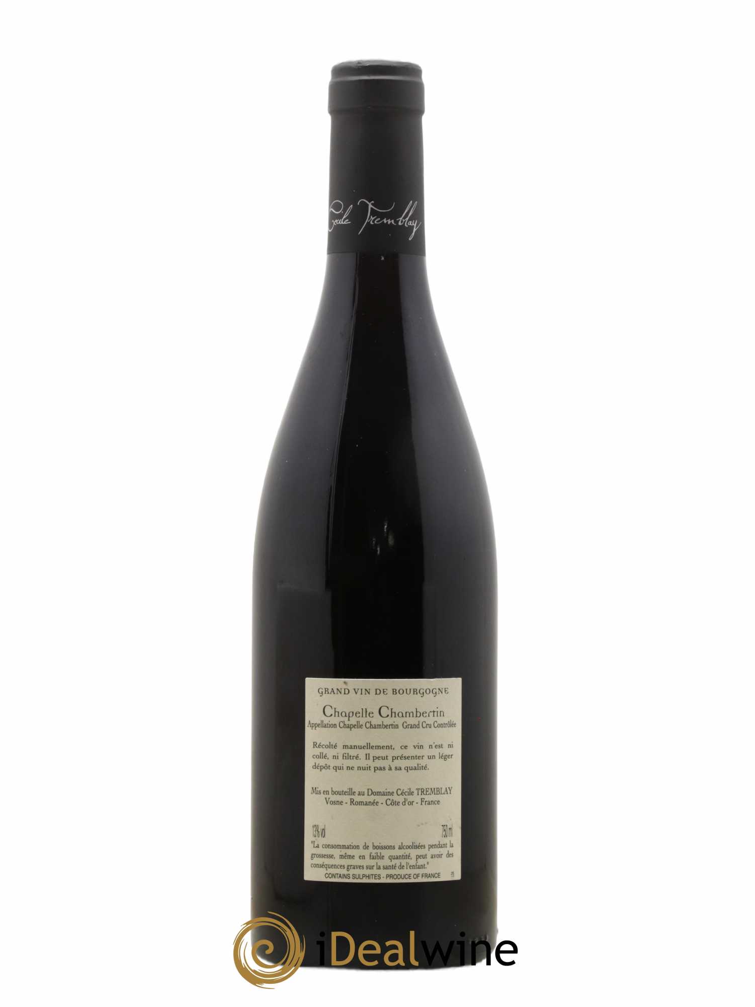 Chapelle-Chambertin Grand Cru Cécile Tremblay 2017 - Lot de 1 bouteille - 1