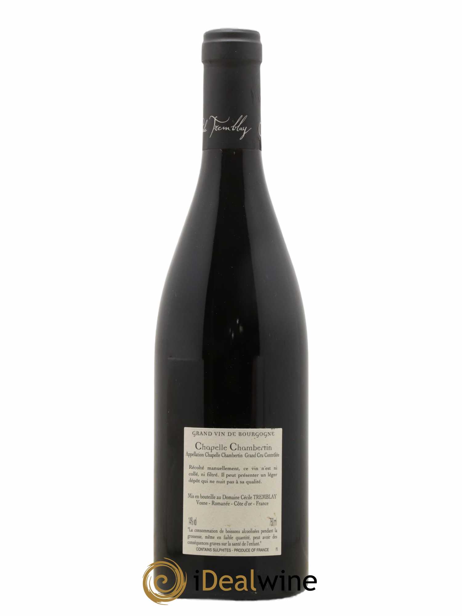 Chapelle-Chambertin Grand Cru Cécile Tremblay 2018 - Lot de 1 bouteille - 1