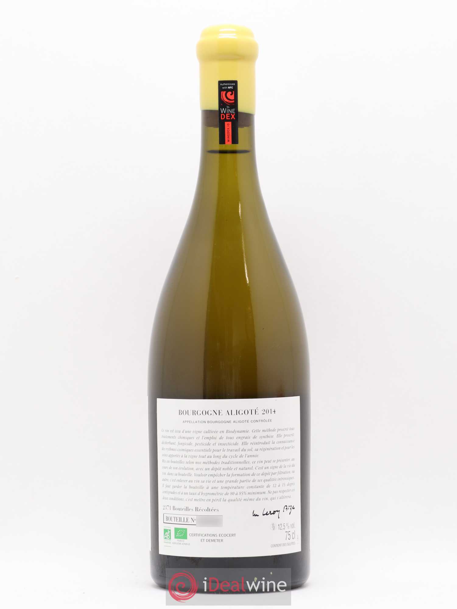 Bourgogne Aligoté Sous Chatelet d'Auvenay (Domaine) 2014 - Lot de 1 bouteille - 1