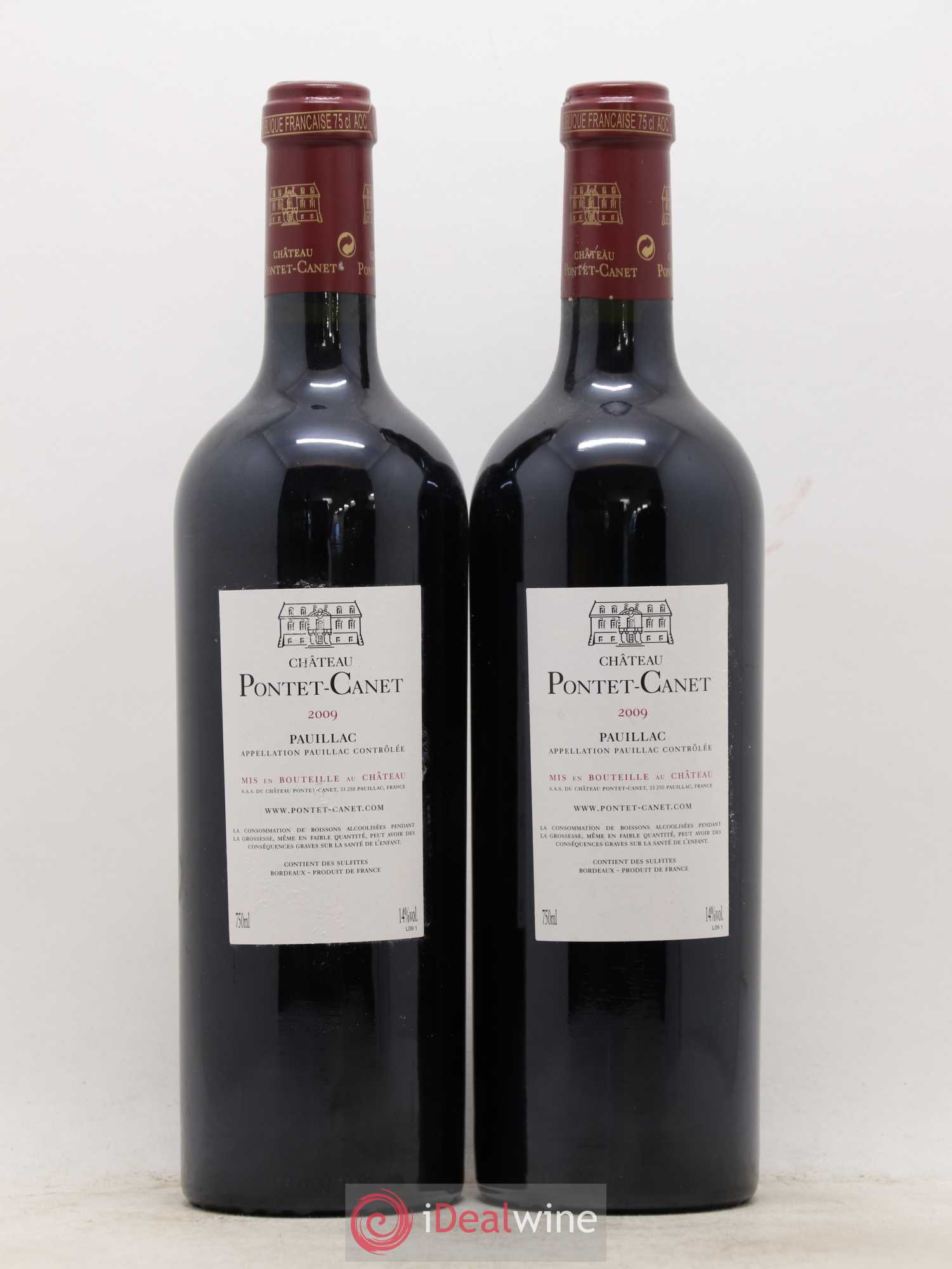 Château Pontet Canet 5ème Grand Cru Classé 2009 - Lot de 2 bouteilles - 1