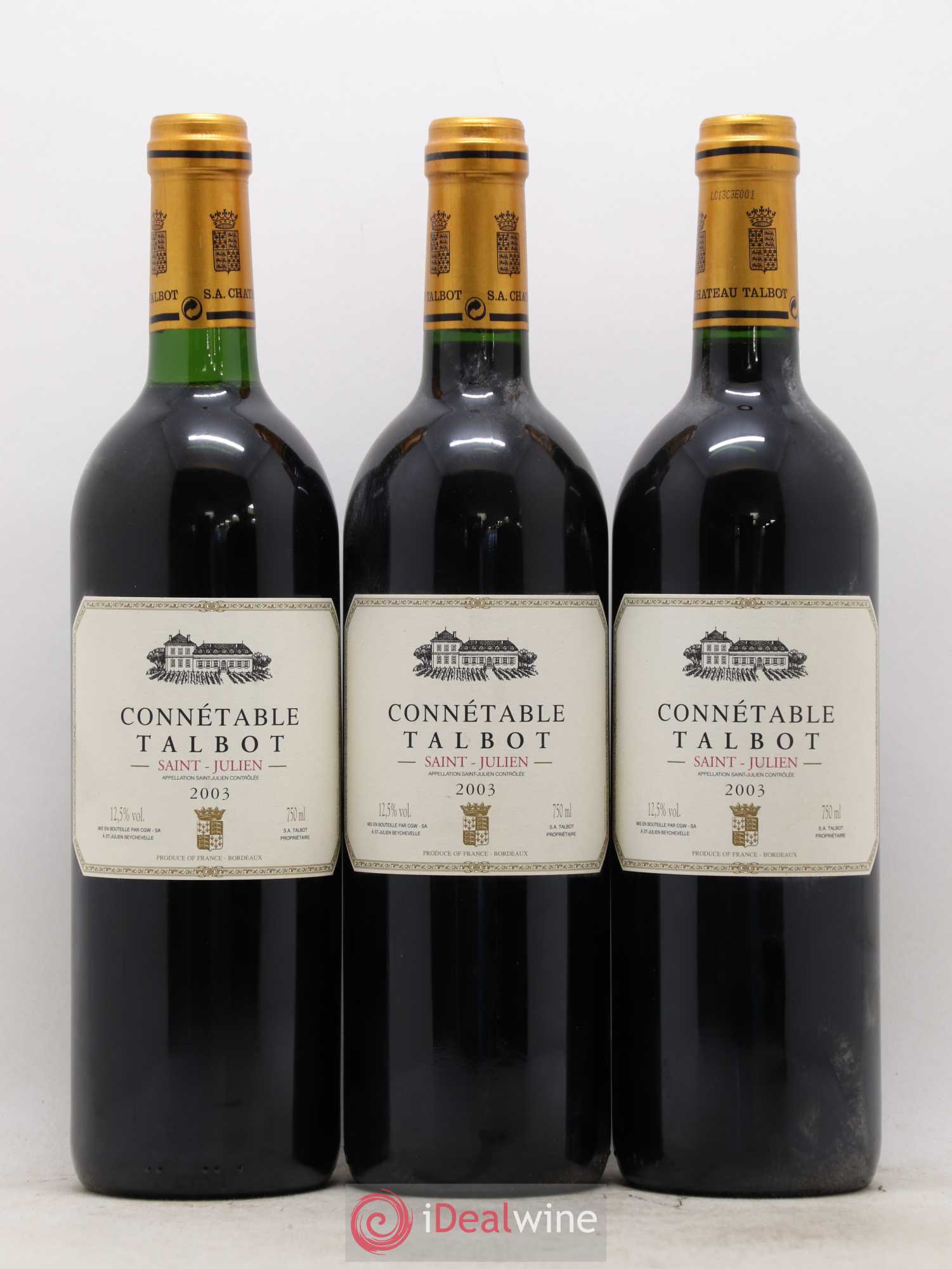 Connétable de Talbot Second Vin 2003 - Lot de 6 bouteilles - 1