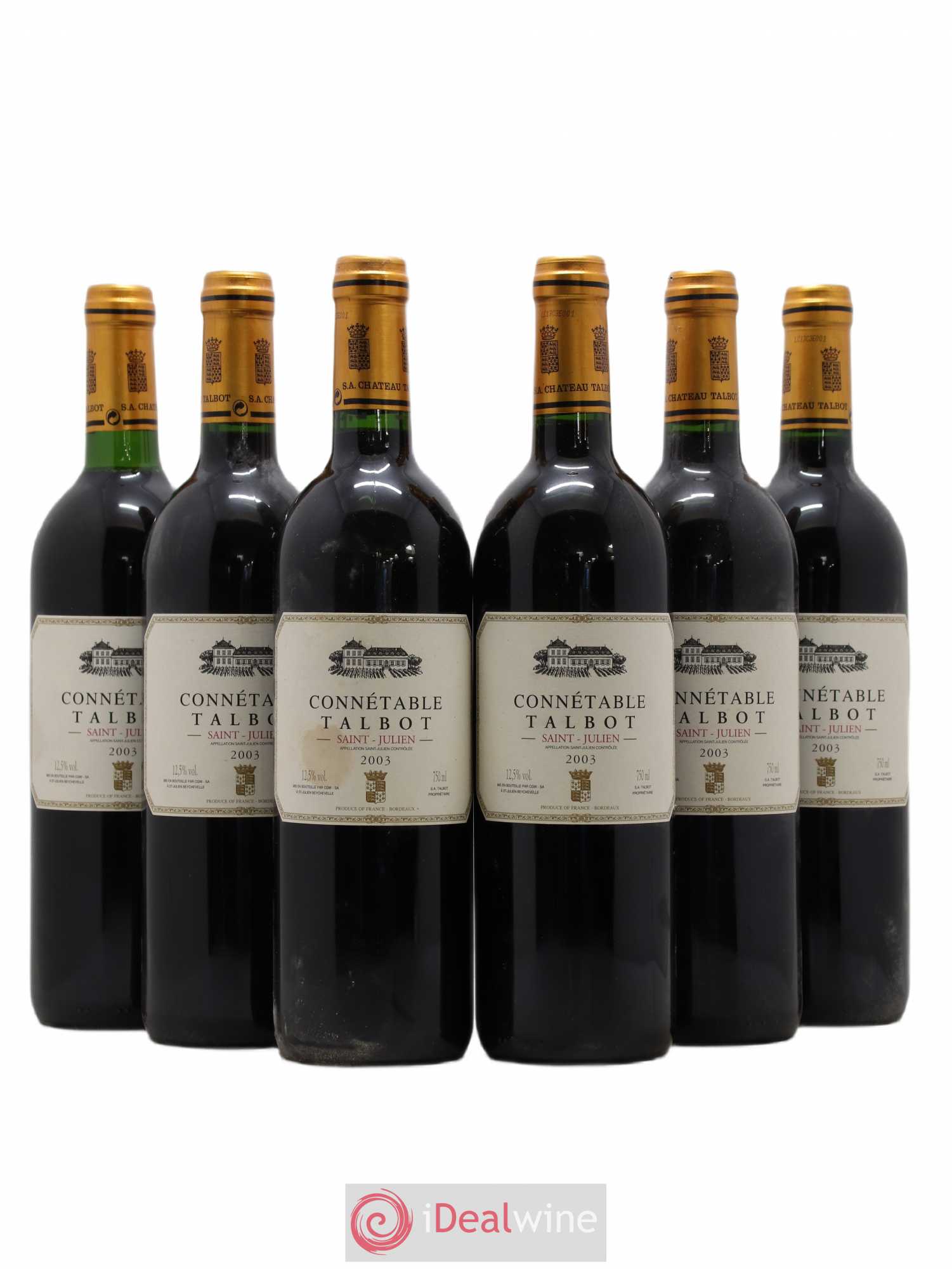 Connétable de Talbot Second Vin 2003 - Lot de 6 bouteilles - 0