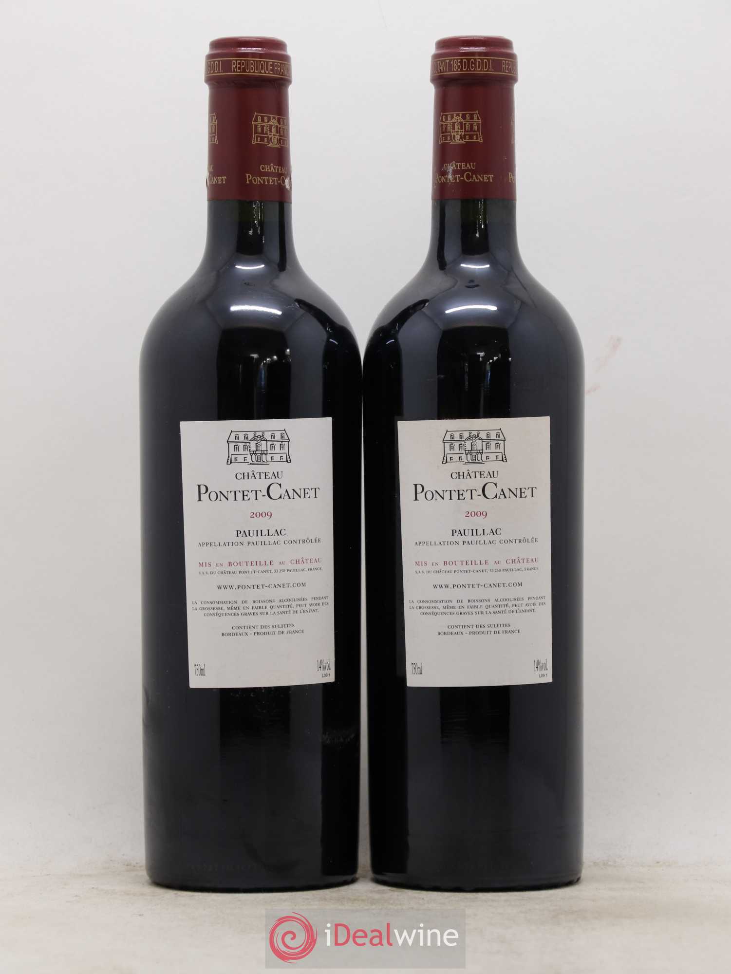 Château Pontet Canet 5ème Grand Cru Classé 2009 - Lot de 2 bouteilles - 1